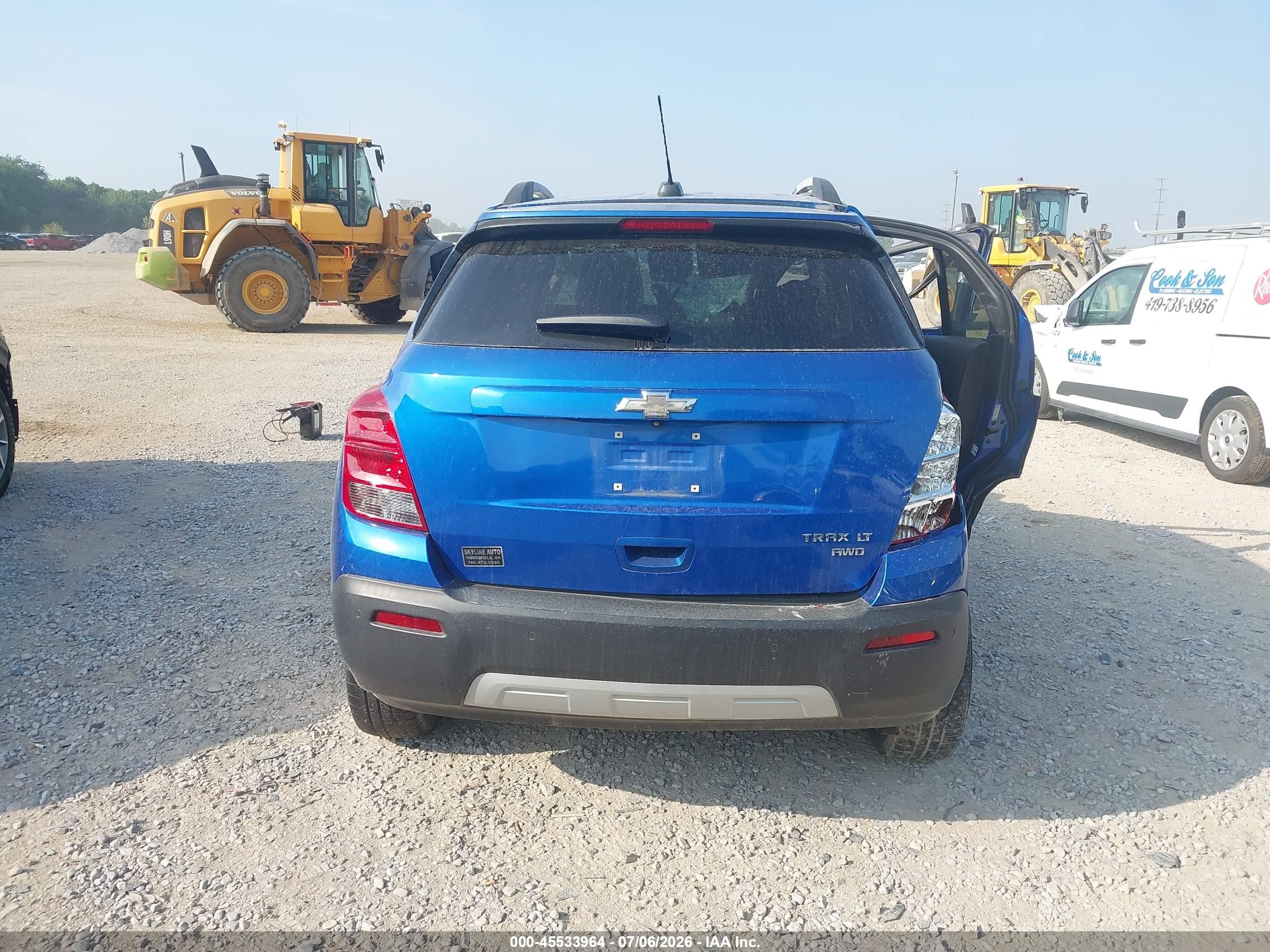 2015 Chevrolet Trax Lt Blue vin: KL7CJRSB3FB224435