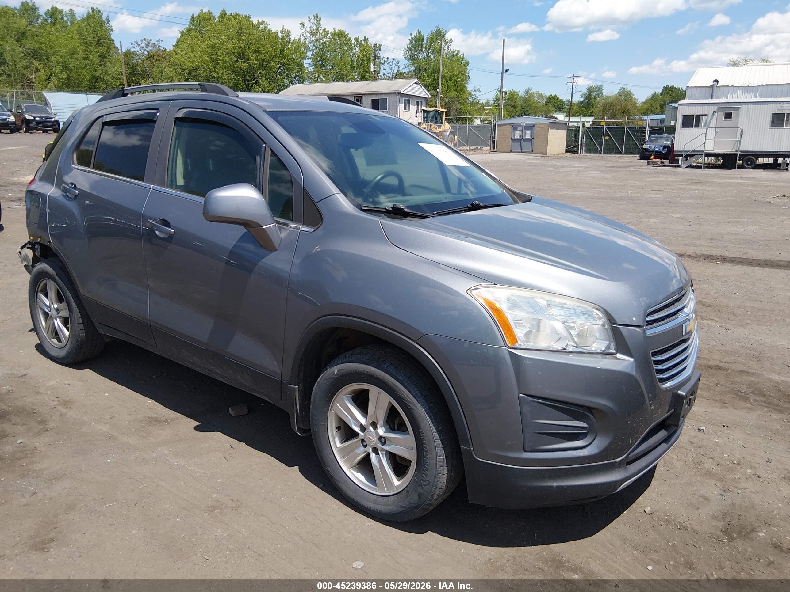 2015 Chevrolet Trax Lt Gray vin: KL7CJRSB5FB072321