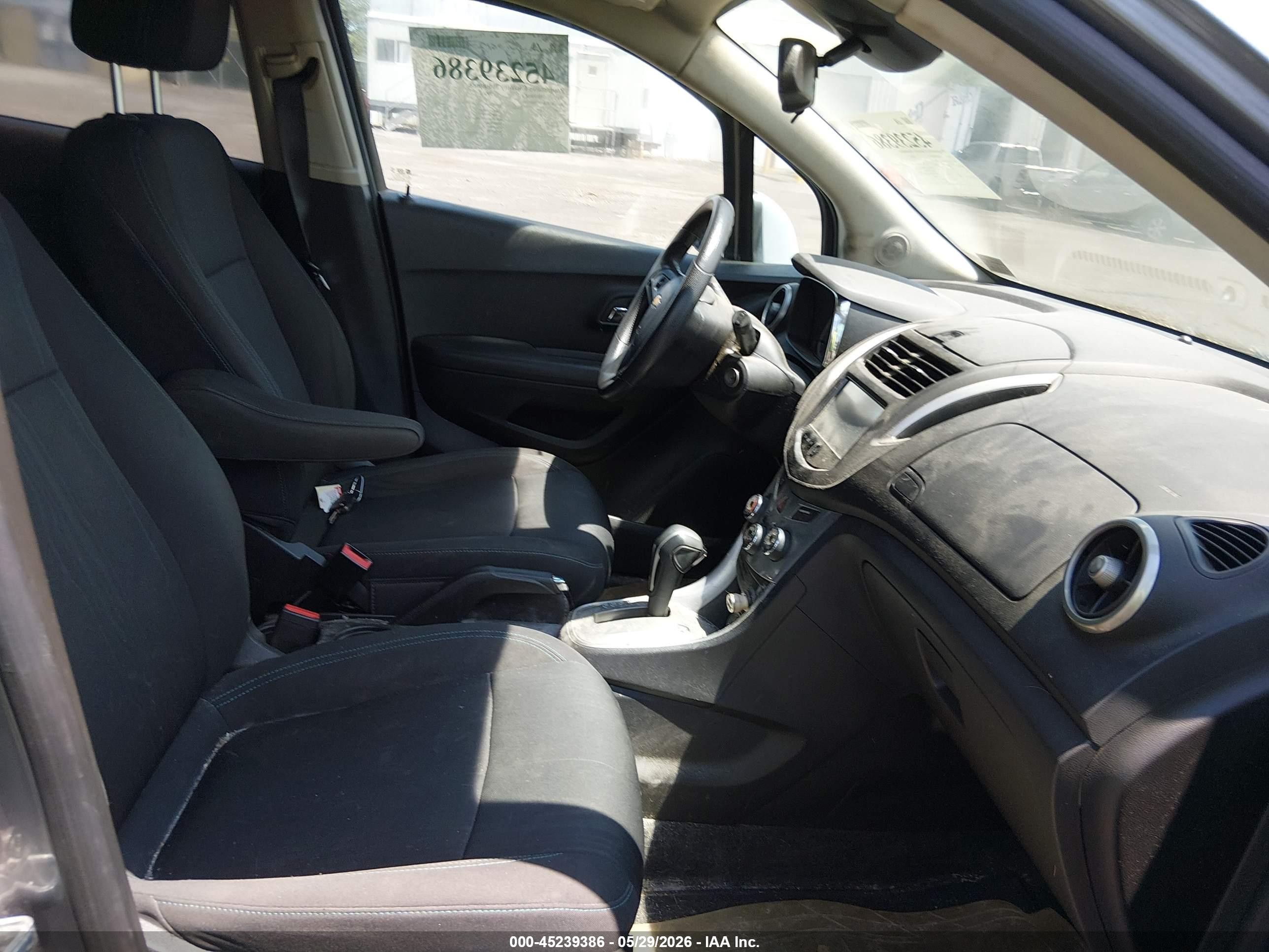 2015 Chevrolet Trax Lt Серый vin: KL7CJRSB5FB072321