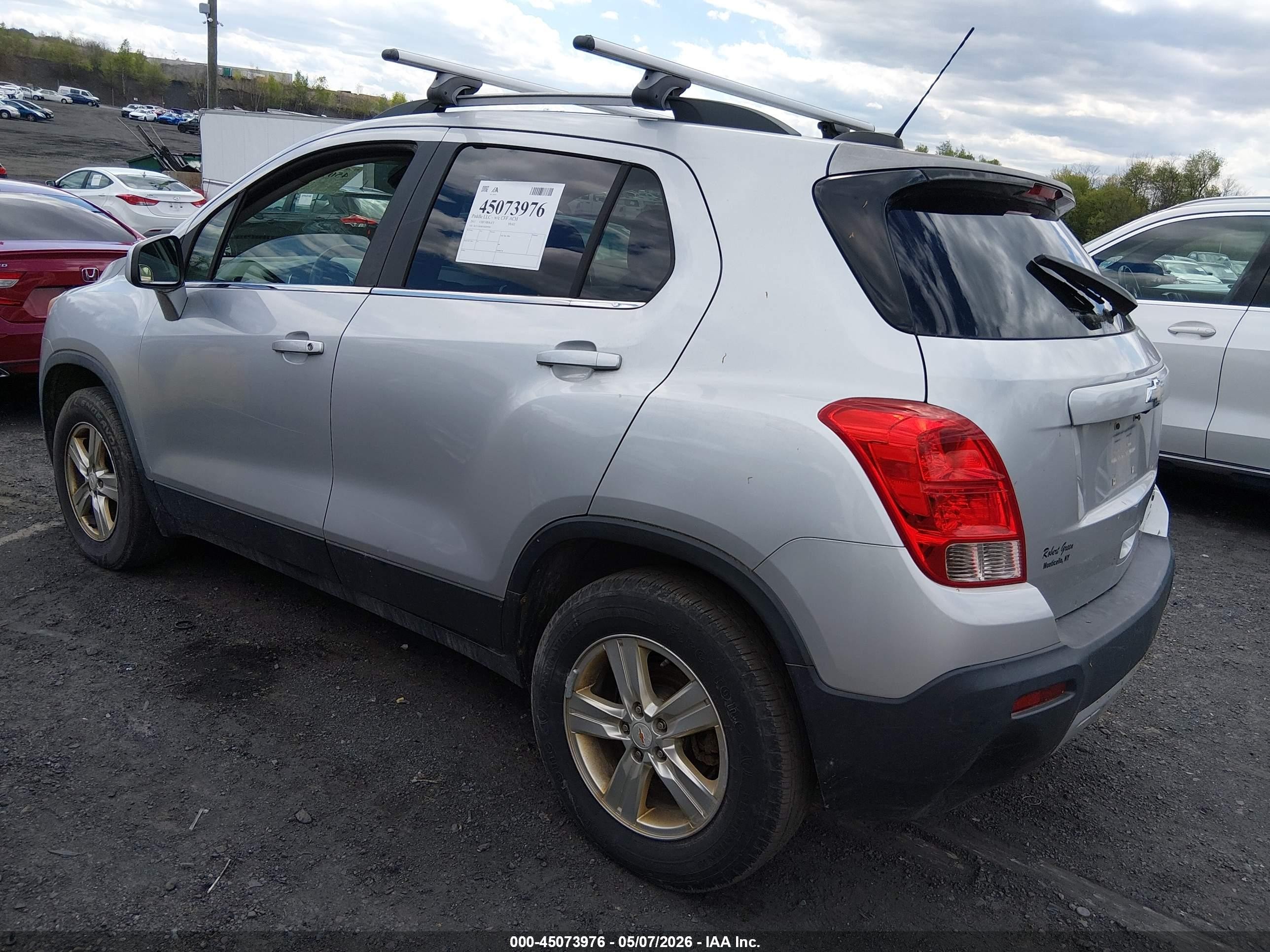 2015 Chevrolet Trax Lt Серебряный vin: KL7CJRSB5FB204509