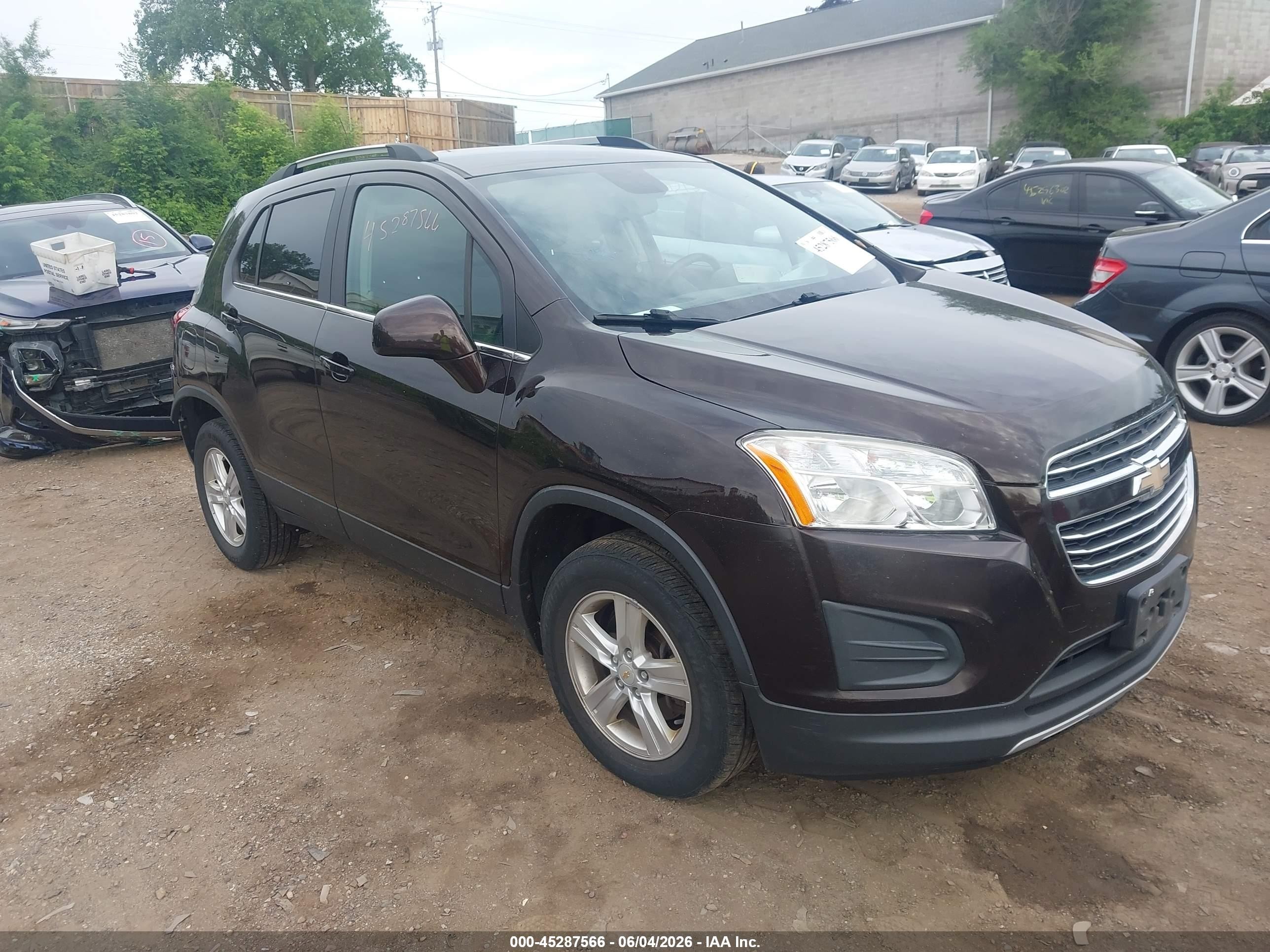 2015 Chevrolet Trax Lt Brown vin: KL7CJRSB5FB255413