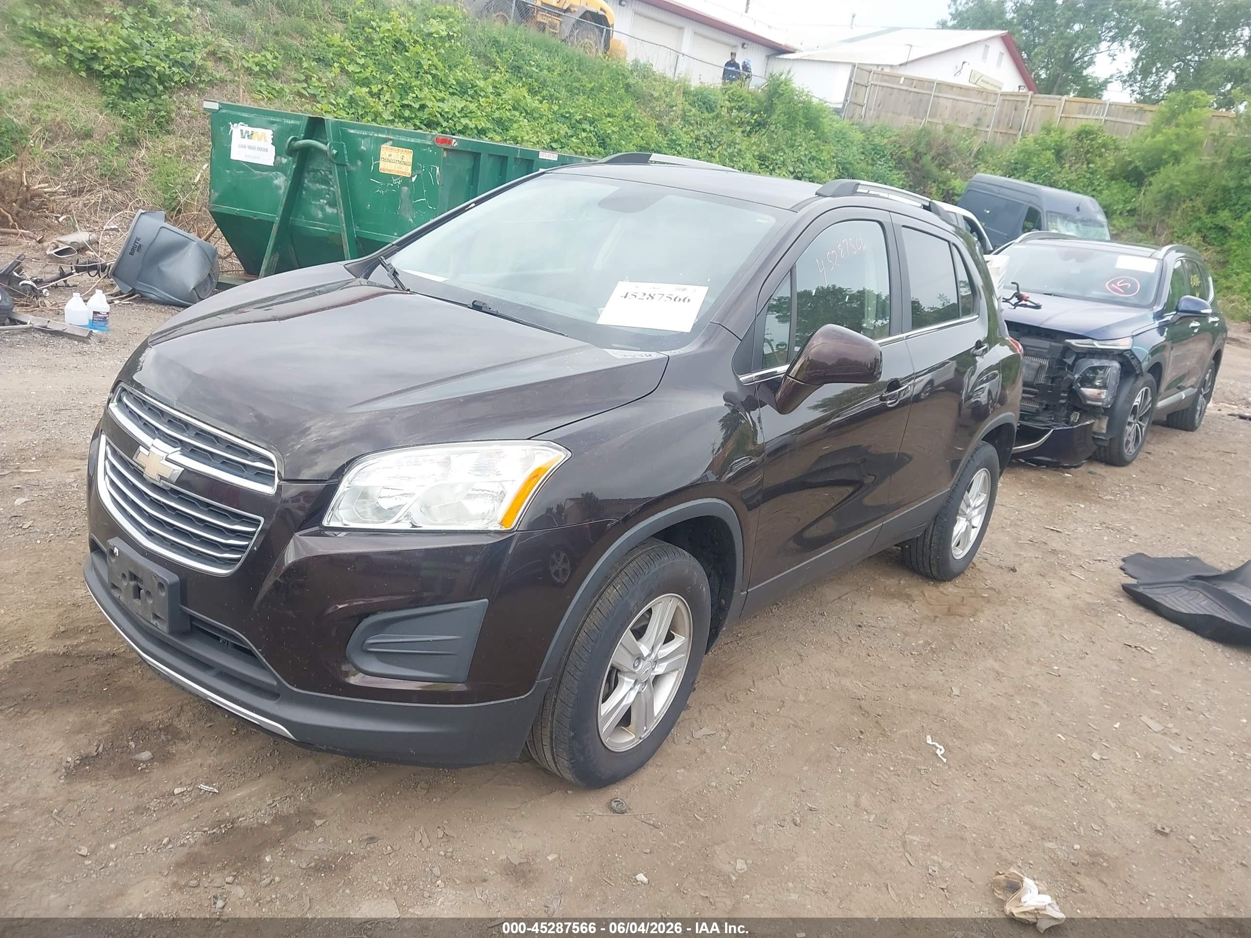 2015 Chevrolet Trax Lt Brown vin: KL7CJRSB5FB255413