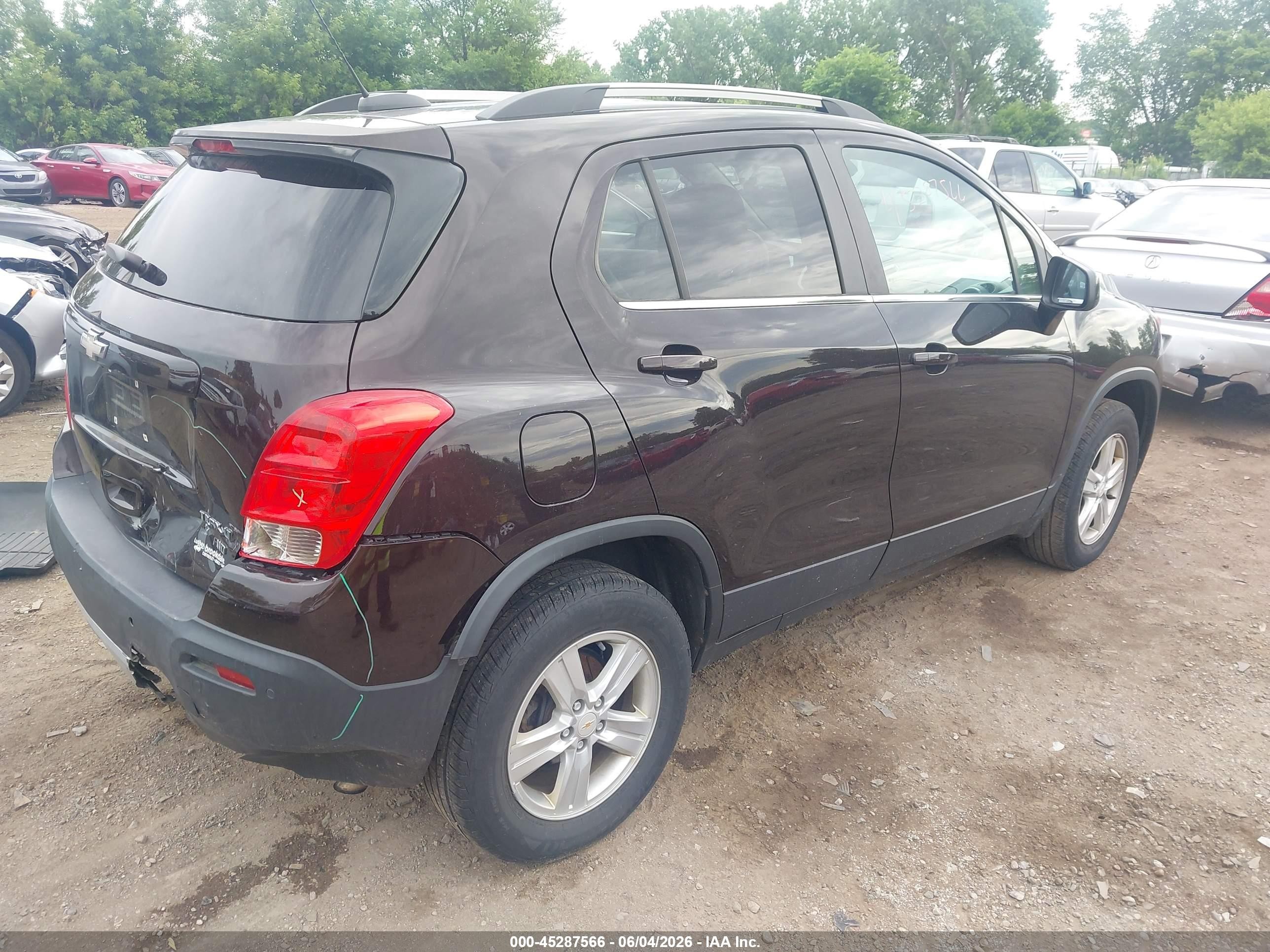 2015 Chevrolet Trax Lt Brown vin: KL7CJRSB5FB255413
