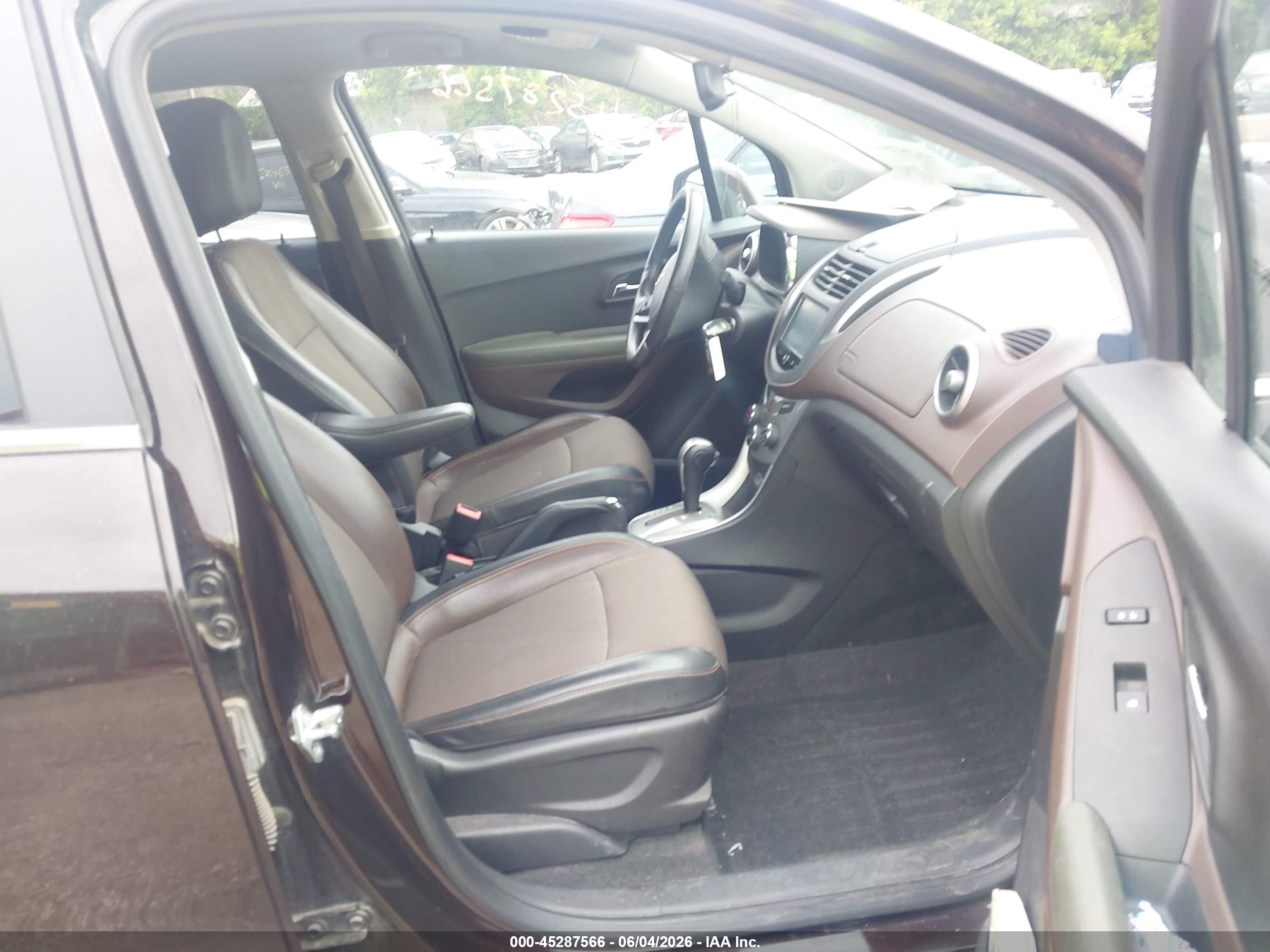 2015 Chevrolet Trax Lt Brown vin: KL7CJRSB5FB255413