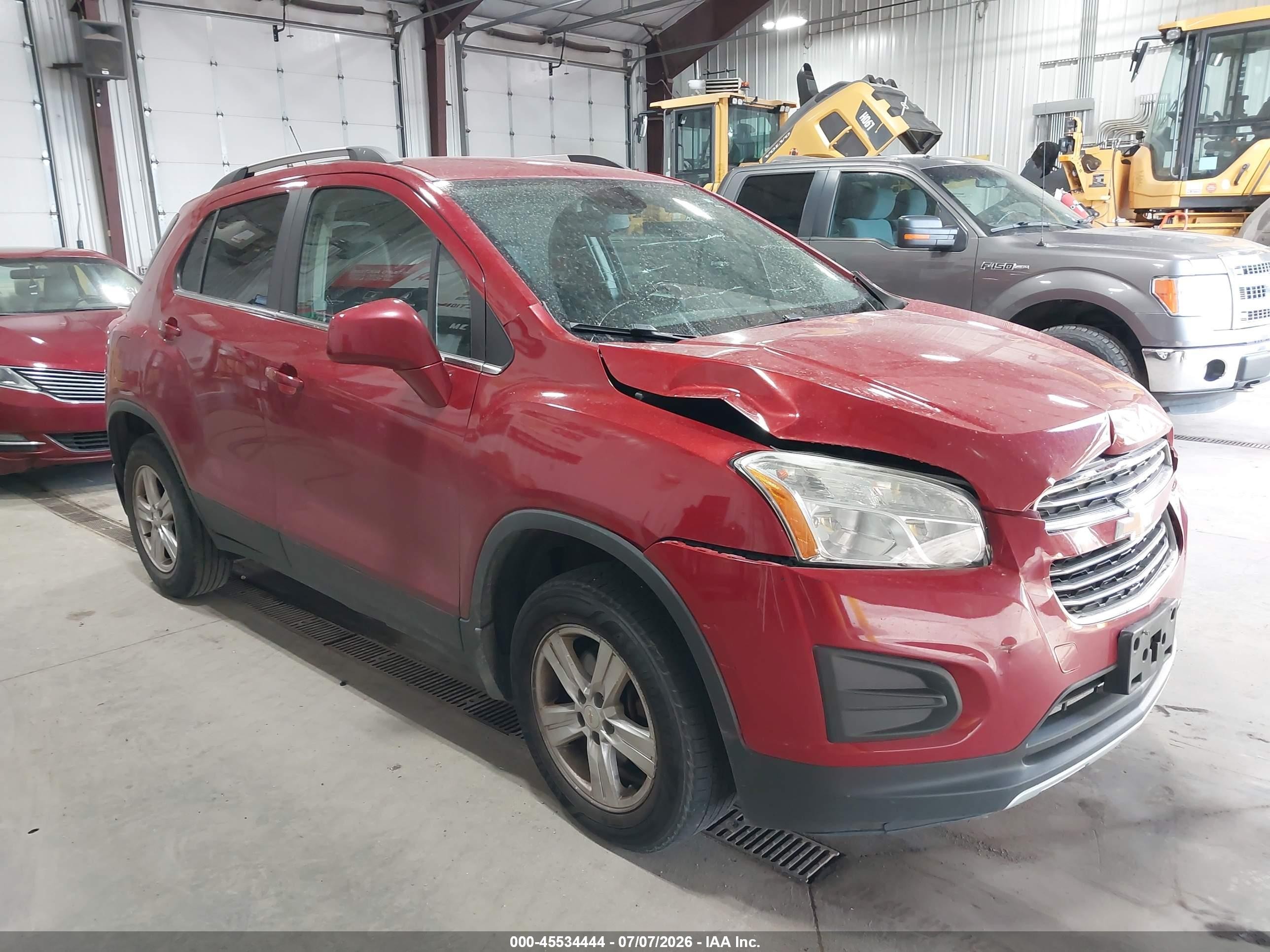 2015 Chevrolet Trax Lt Red vin: KL7CJRSB5FB258084