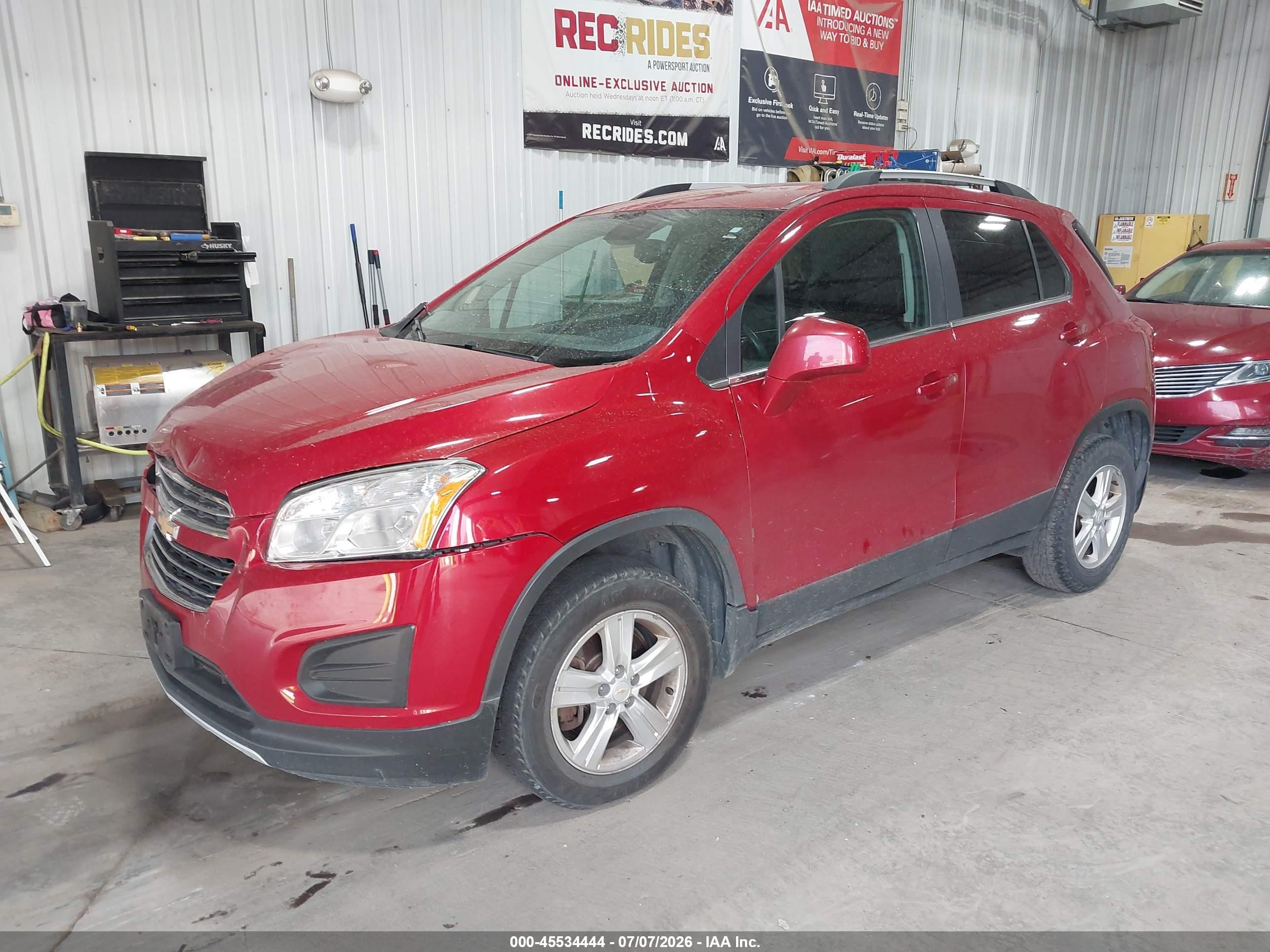 2015 Chevrolet Trax Lt Red vin: KL7CJRSB5FB258084