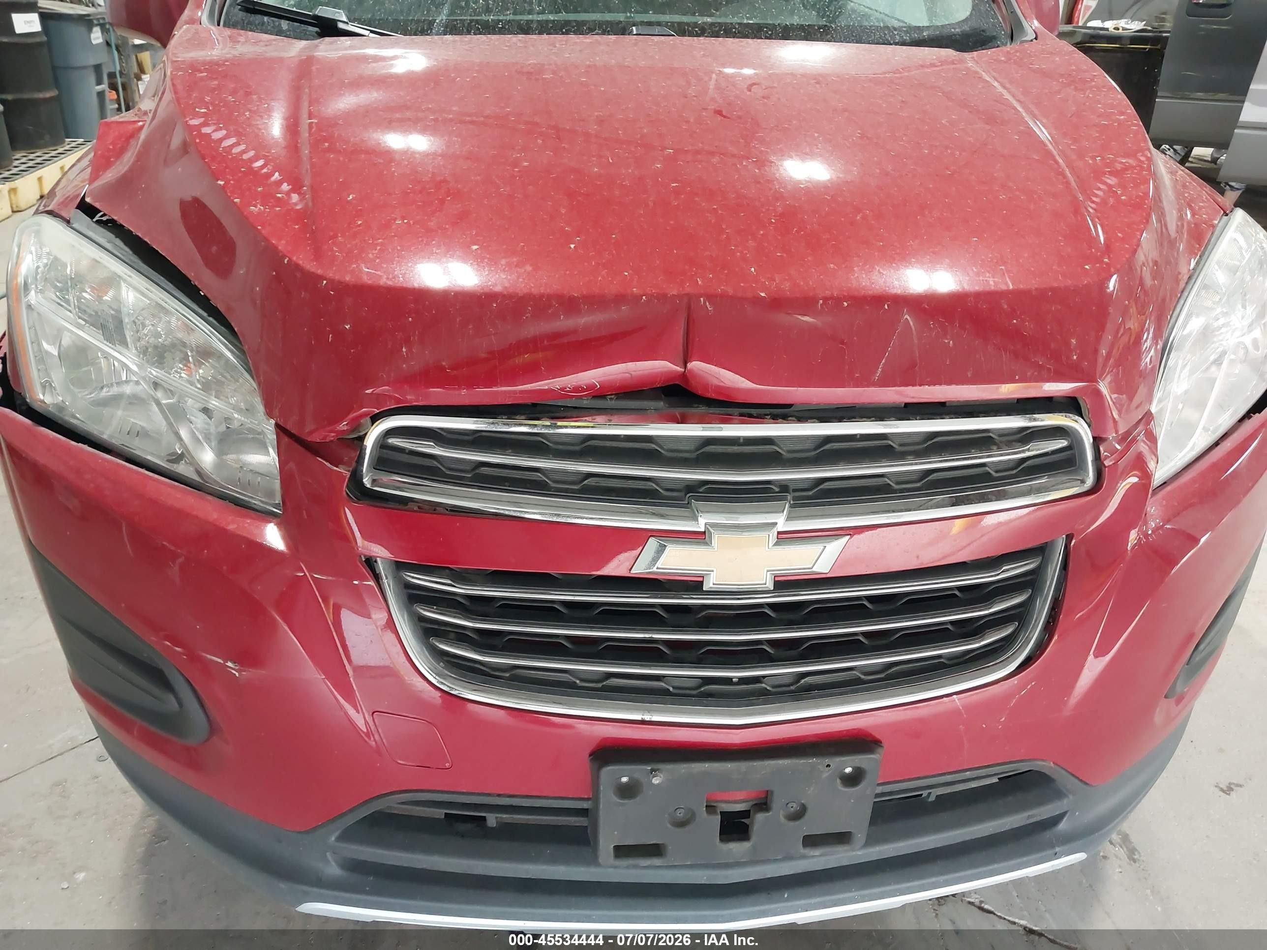 2015 Chevrolet Trax Lt Red vin: KL7CJRSB5FB258084