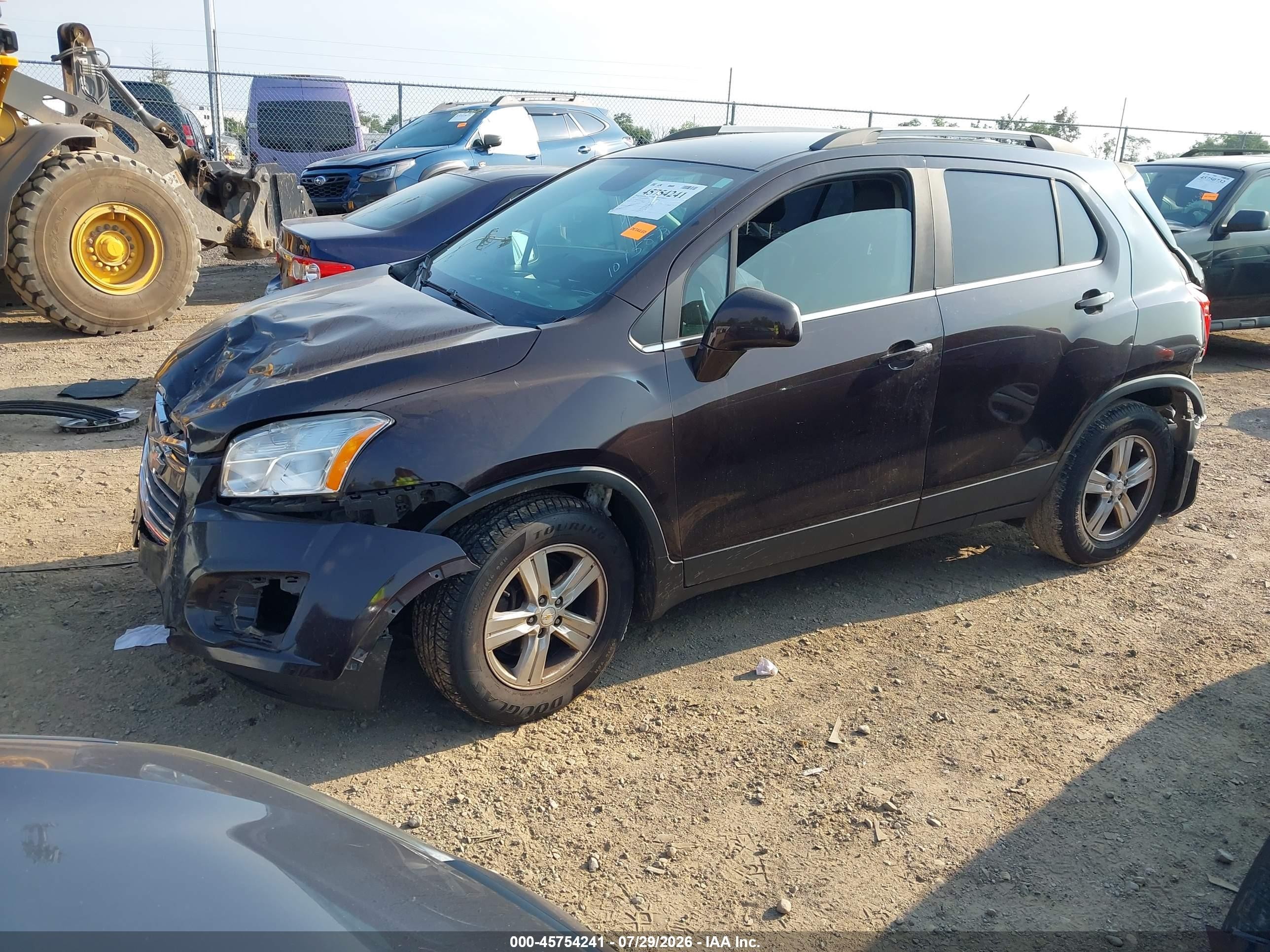 2015 Chevrolet Trax Lt Brown vin: KL7CJRSB6FB101583