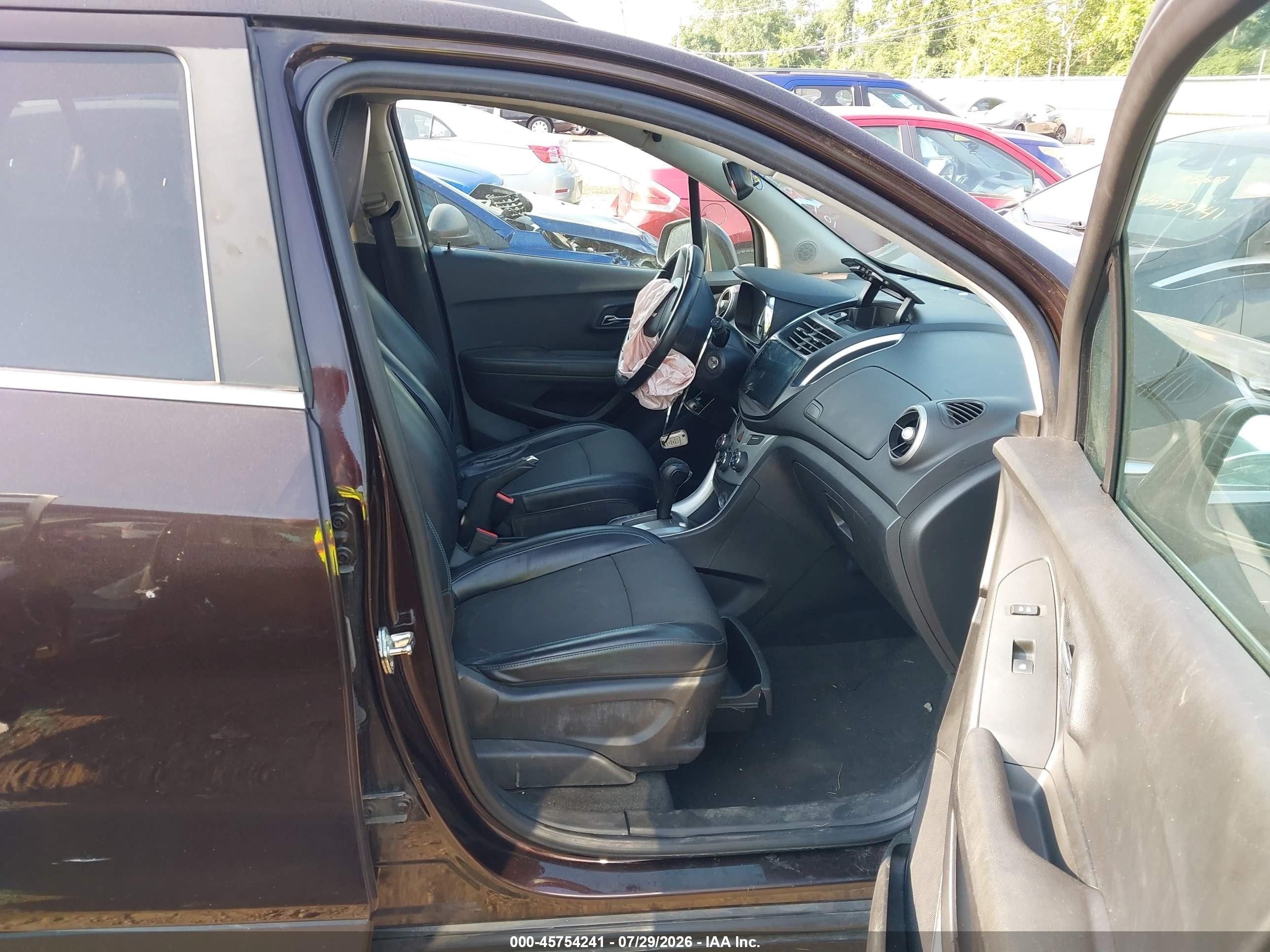 2015 Chevrolet Trax Lt Brown vin: KL7CJRSB6FB101583