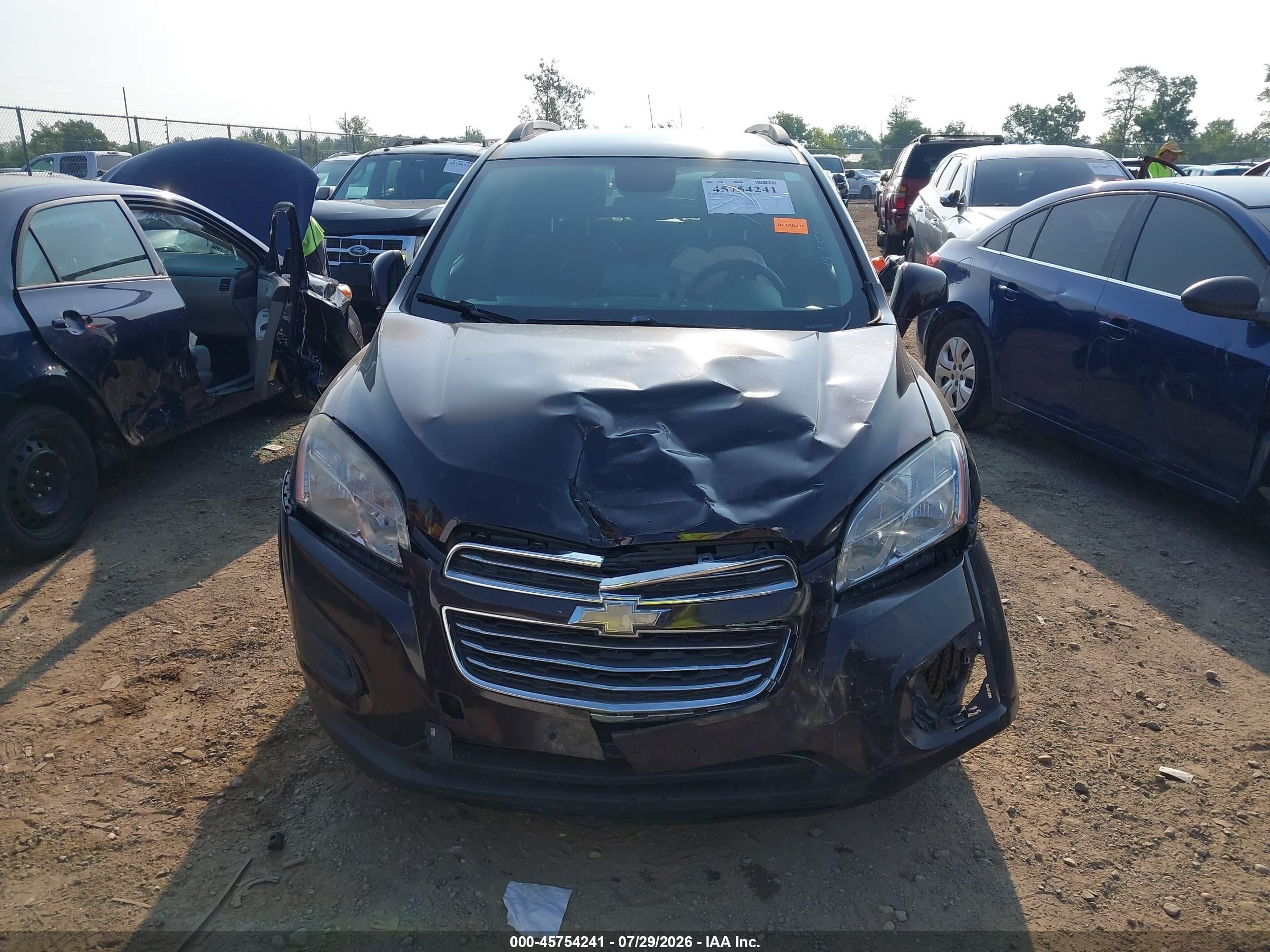 2015 Chevrolet Trax Lt Brown vin: KL7CJRSB6FB101583