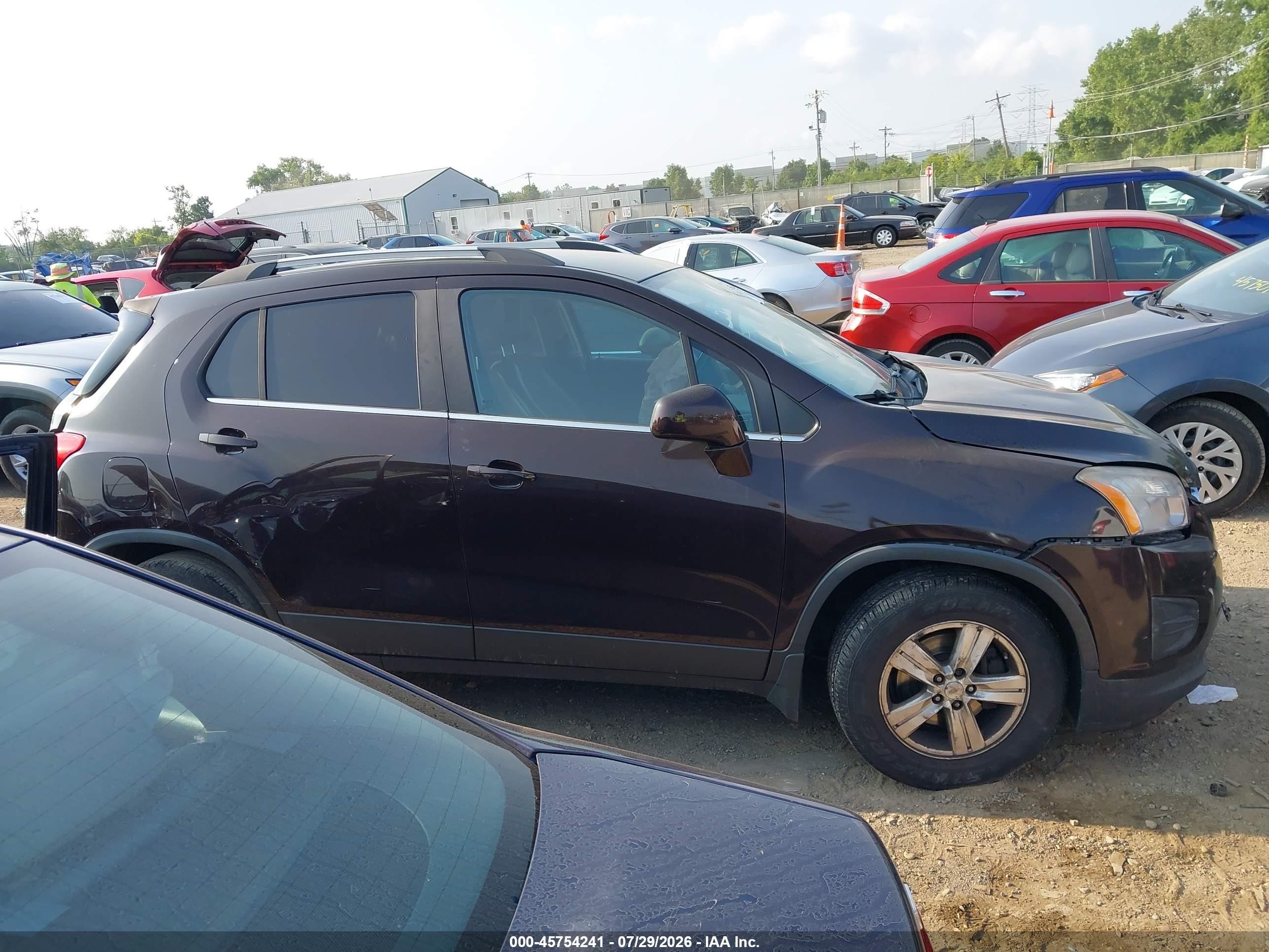 2015 Chevrolet Trax Lt Brown vin: KL7CJRSB6FB101583