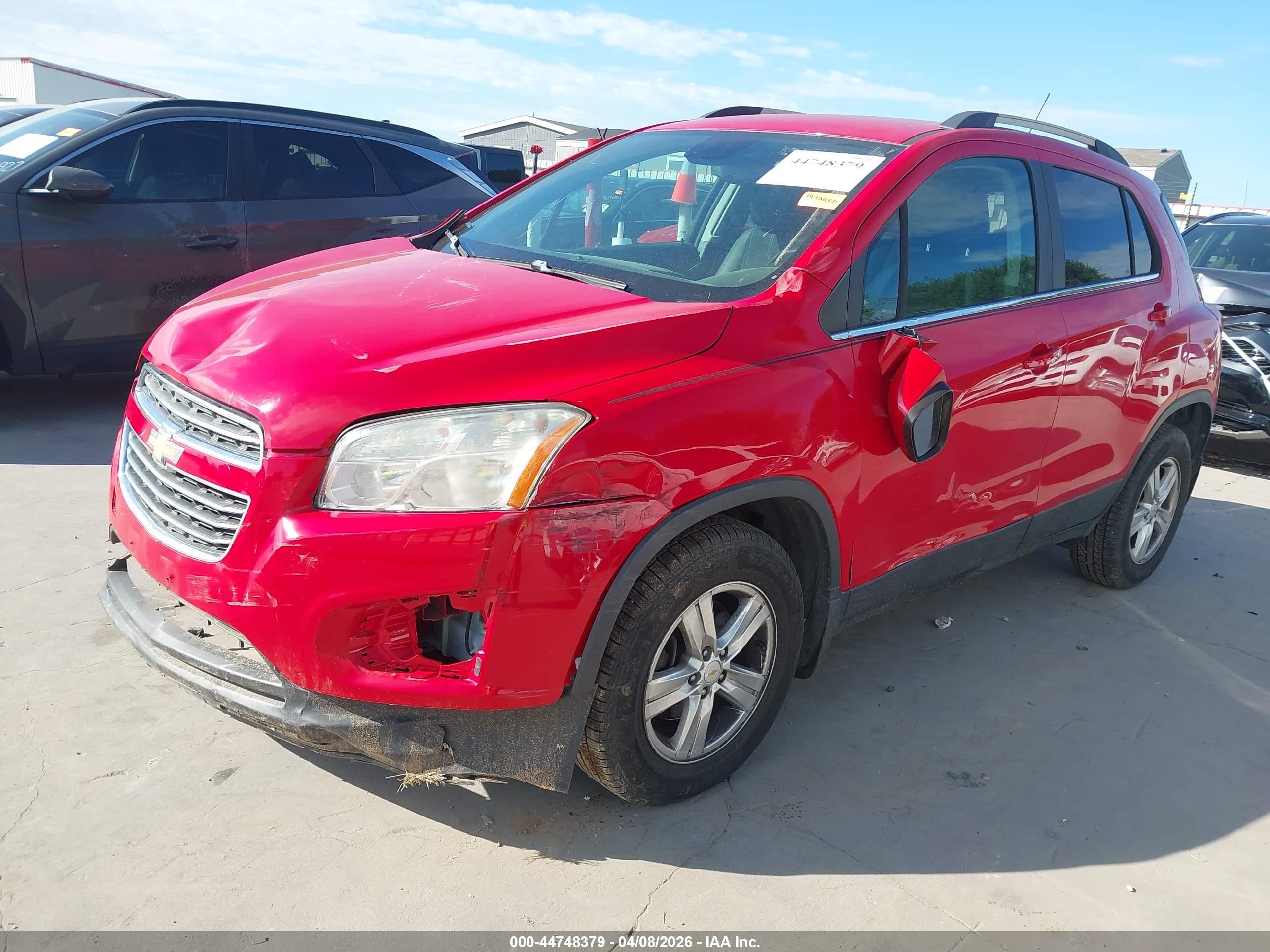 2015 Chevrolet Trax Lt Red vin: KL7CJRSB6FB191611