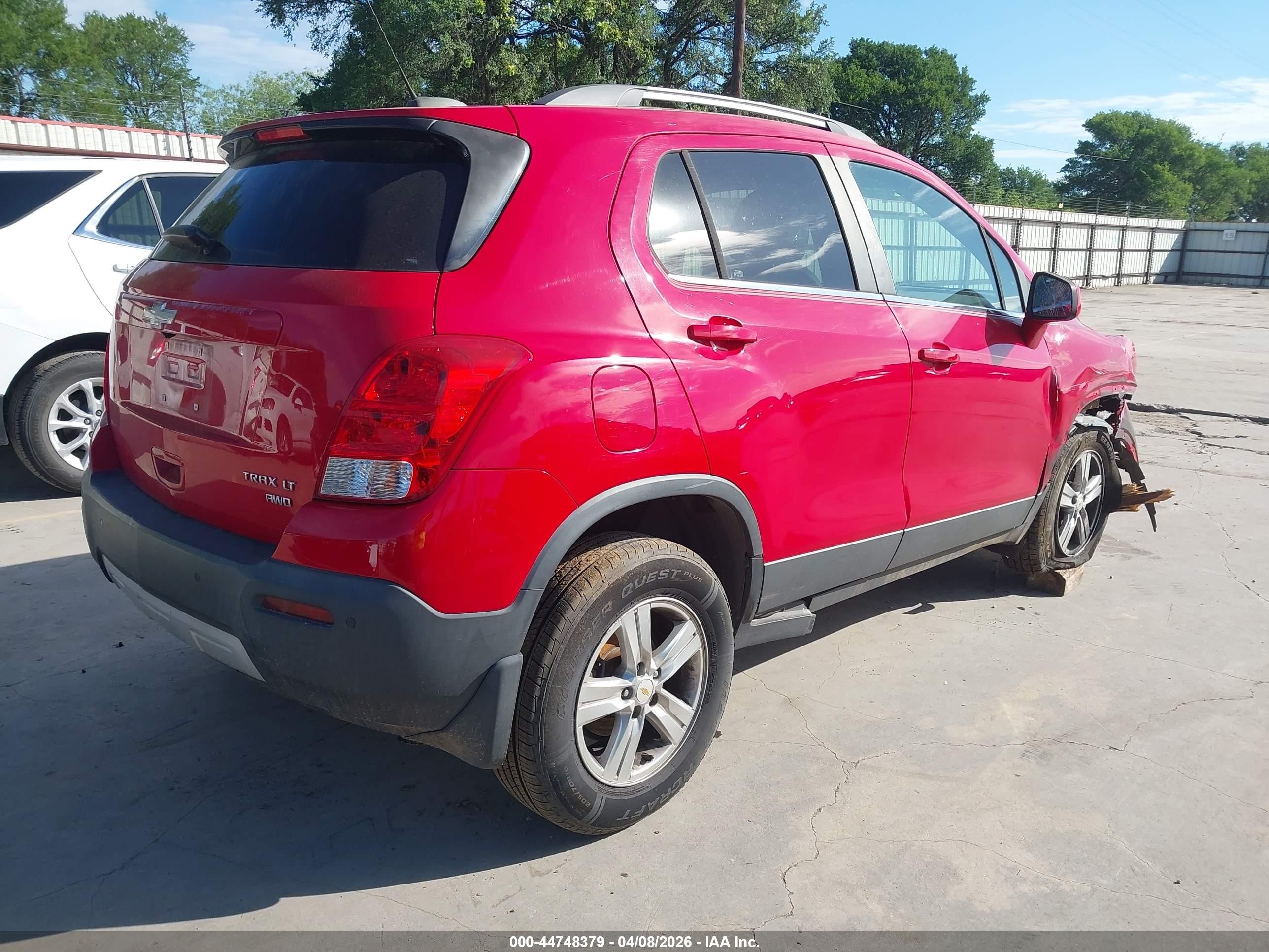 2015 Chevrolet Trax Lt Red vin: KL7CJRSB6FB191611