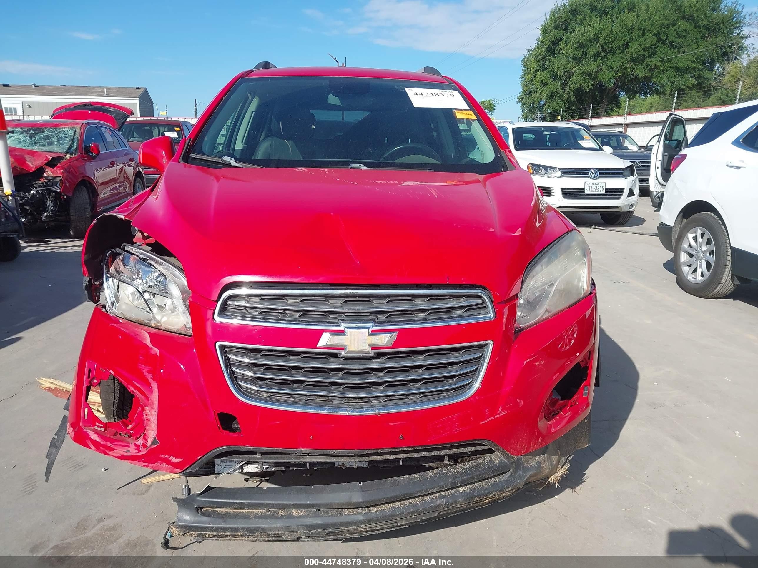 2015 Chevrolet Trax Lt Red vin: KL7CJRSB6FB191611