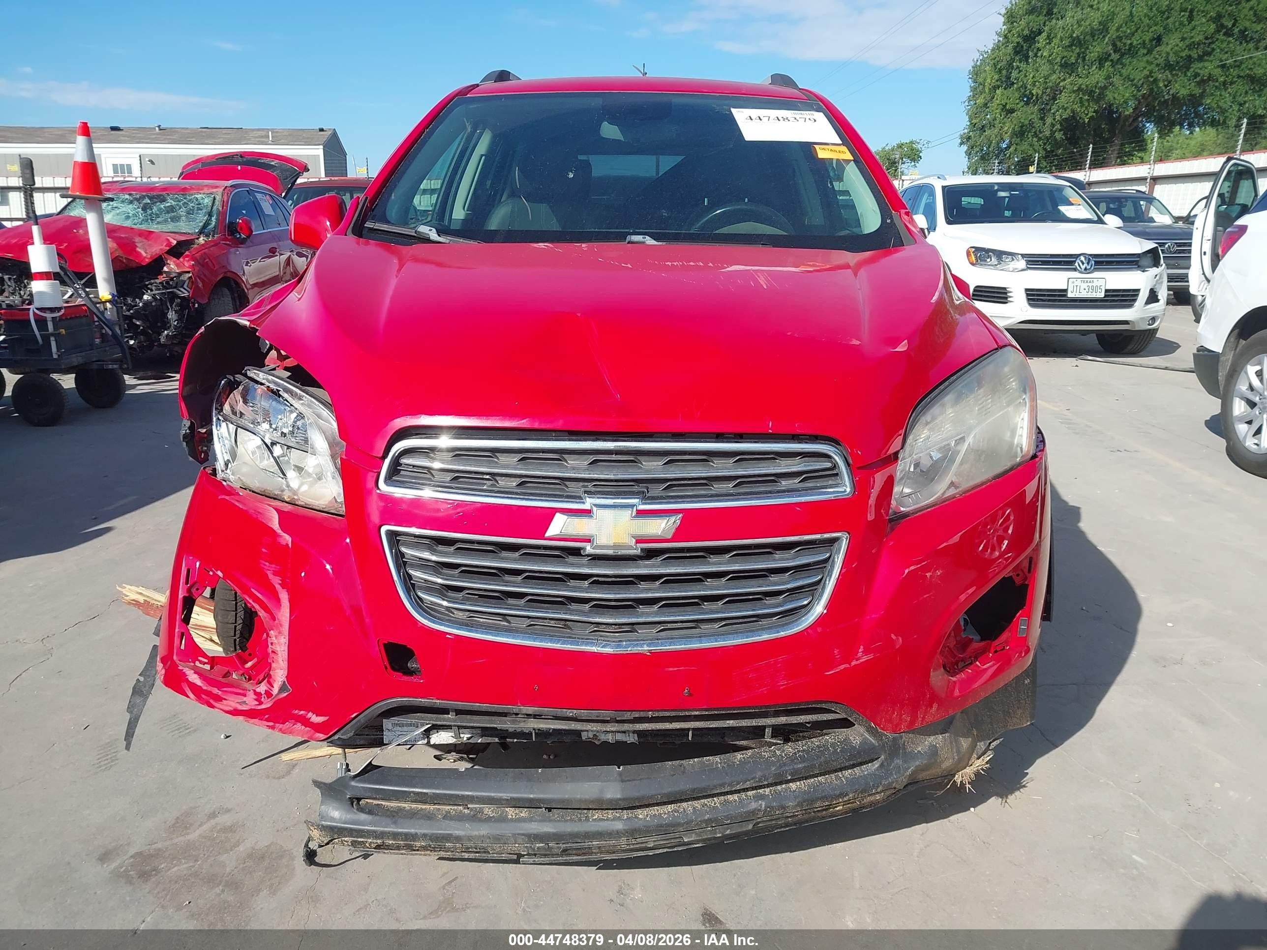 2015 Chevrolet Trax Lt Red vin: KL7CJRSB6FB191611