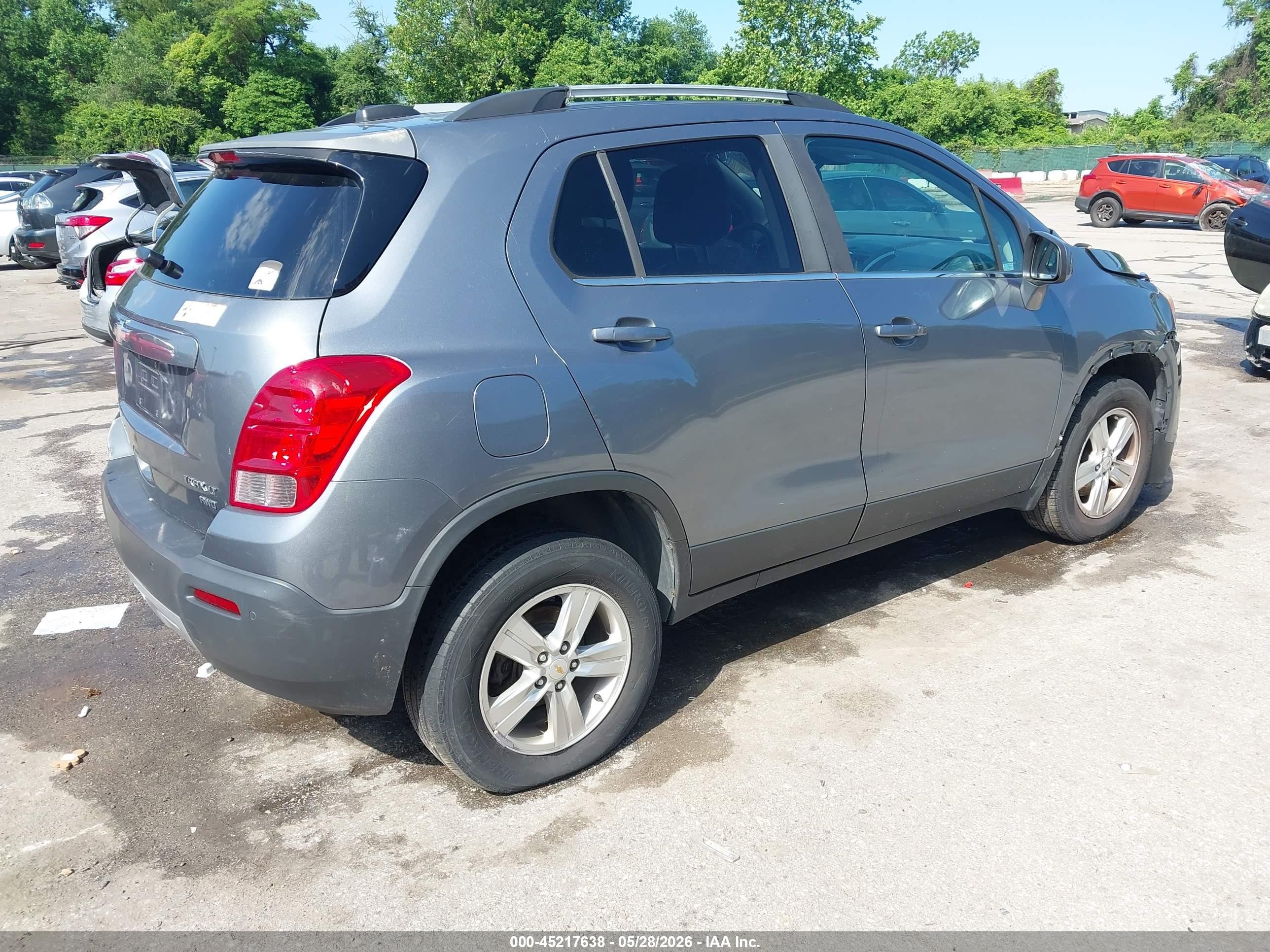 2015 Chevrolet Trax Lt Gray vin: KL7CJRSB7FB078332