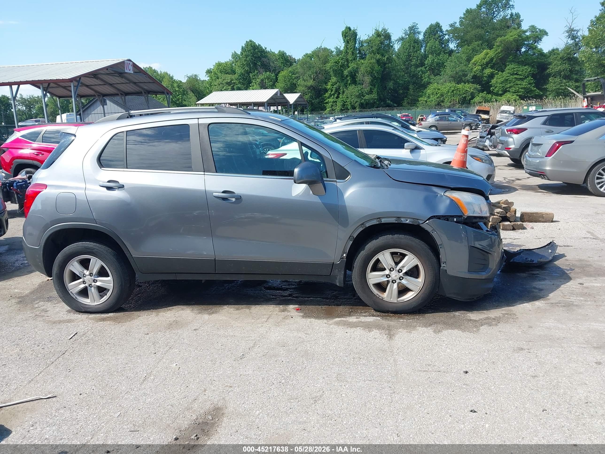2015 Chevrolet Trax Lt Gray vin: KL7CJRSB7FB078332