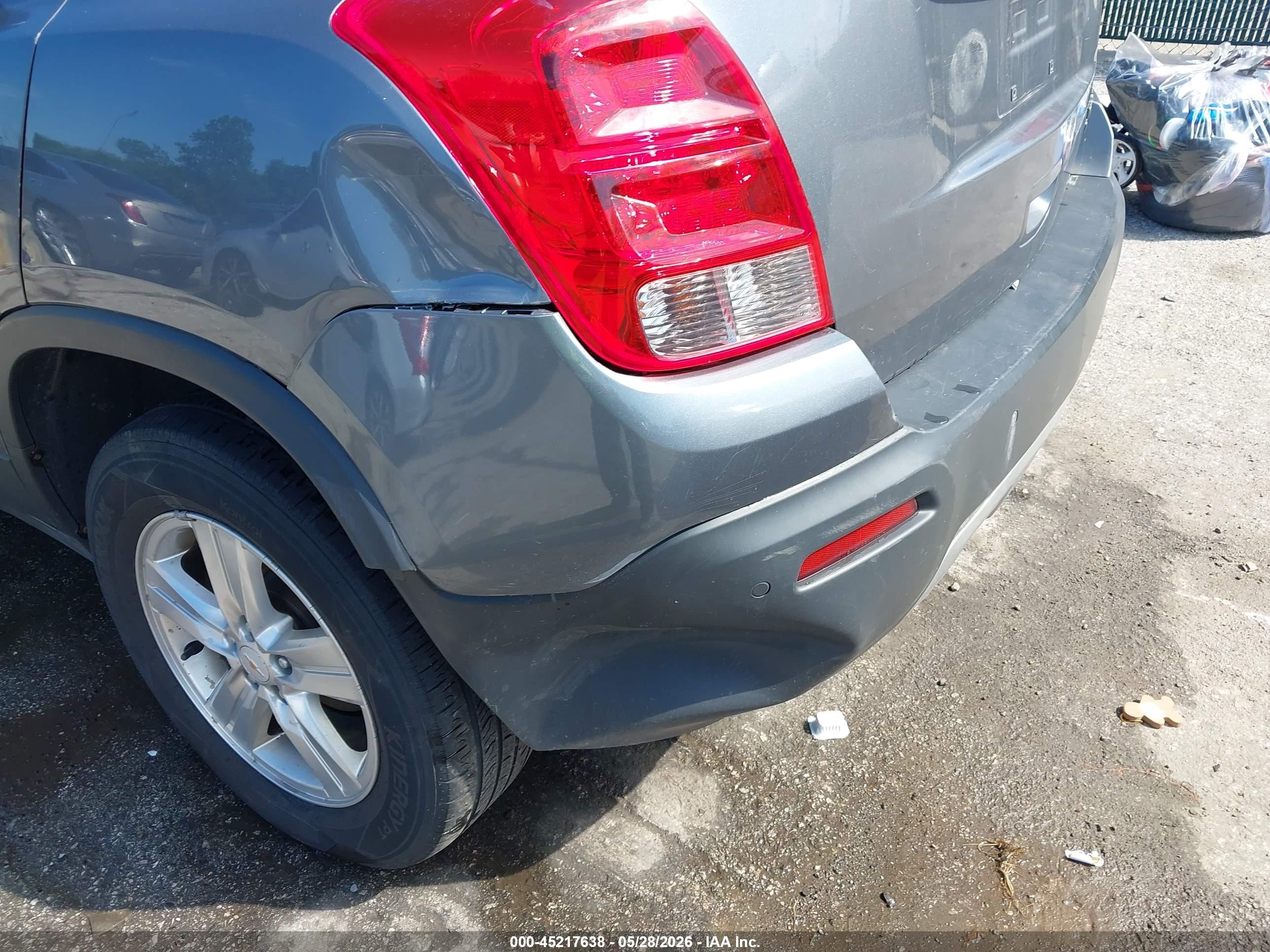 2015 Chevrolet Trax Lt Gray vin: KL7CJRSB7FB078332
