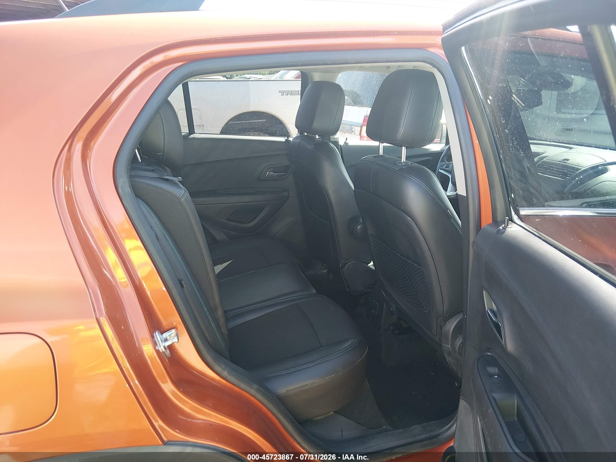 2015 Chevrolet Trax Lt Orange vin: KL7CJRSB7FB183033