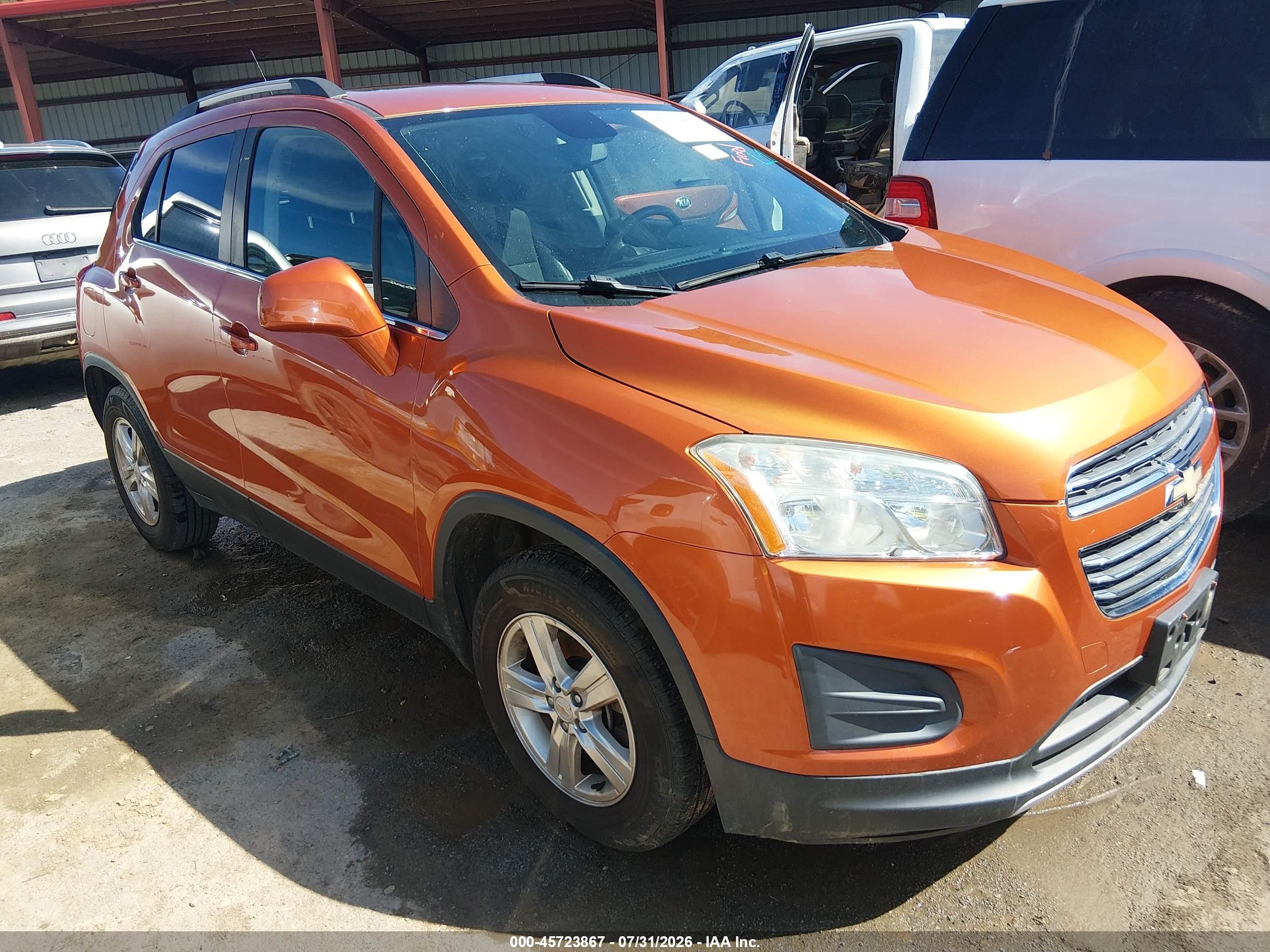 2015 Chevrolet Trax Lt Orange vin: KL7CJRSB7FB183033