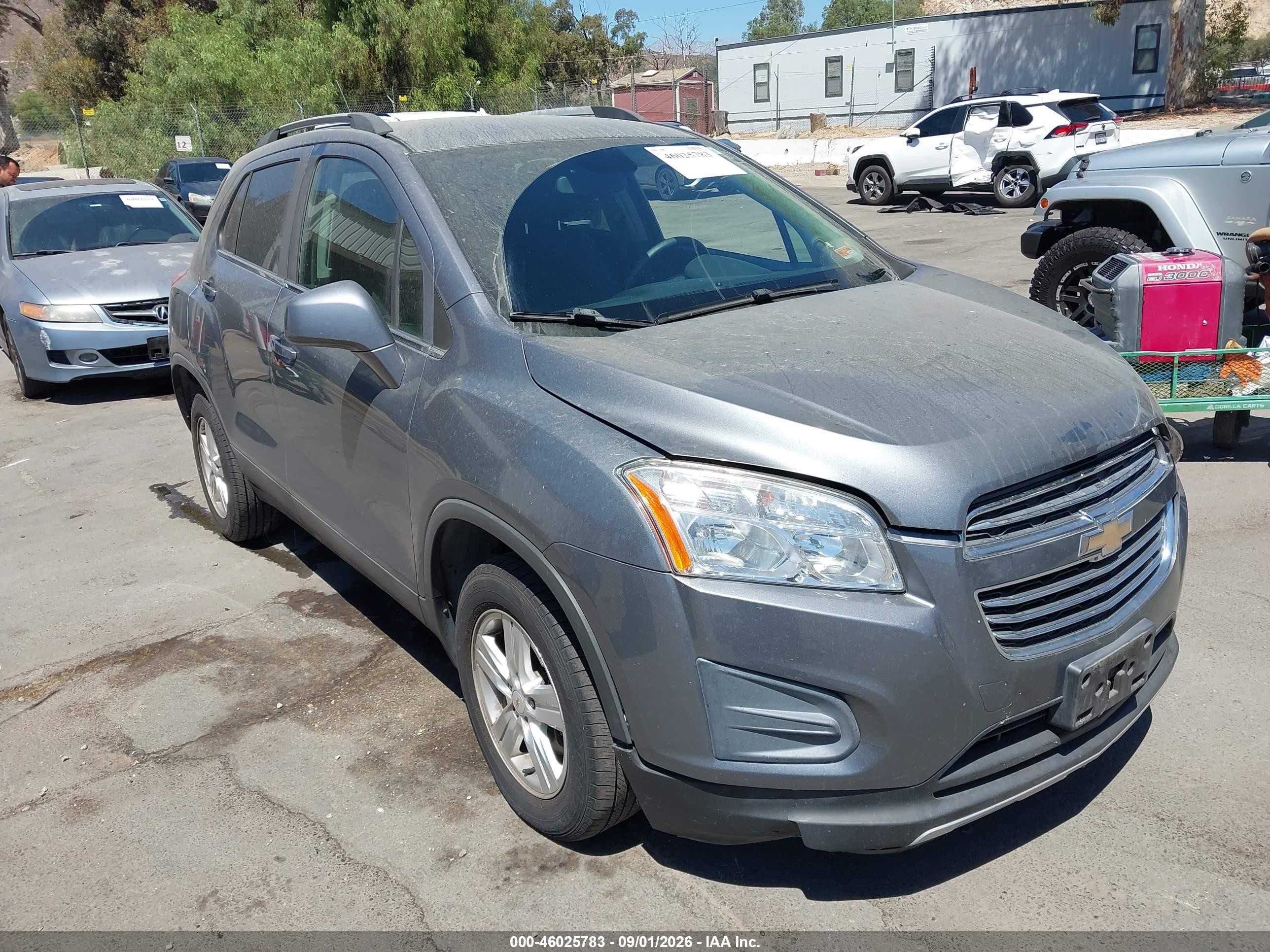 2015 Chevrolet Trax Lt Gray vin: KL7CJRSB8FB104789