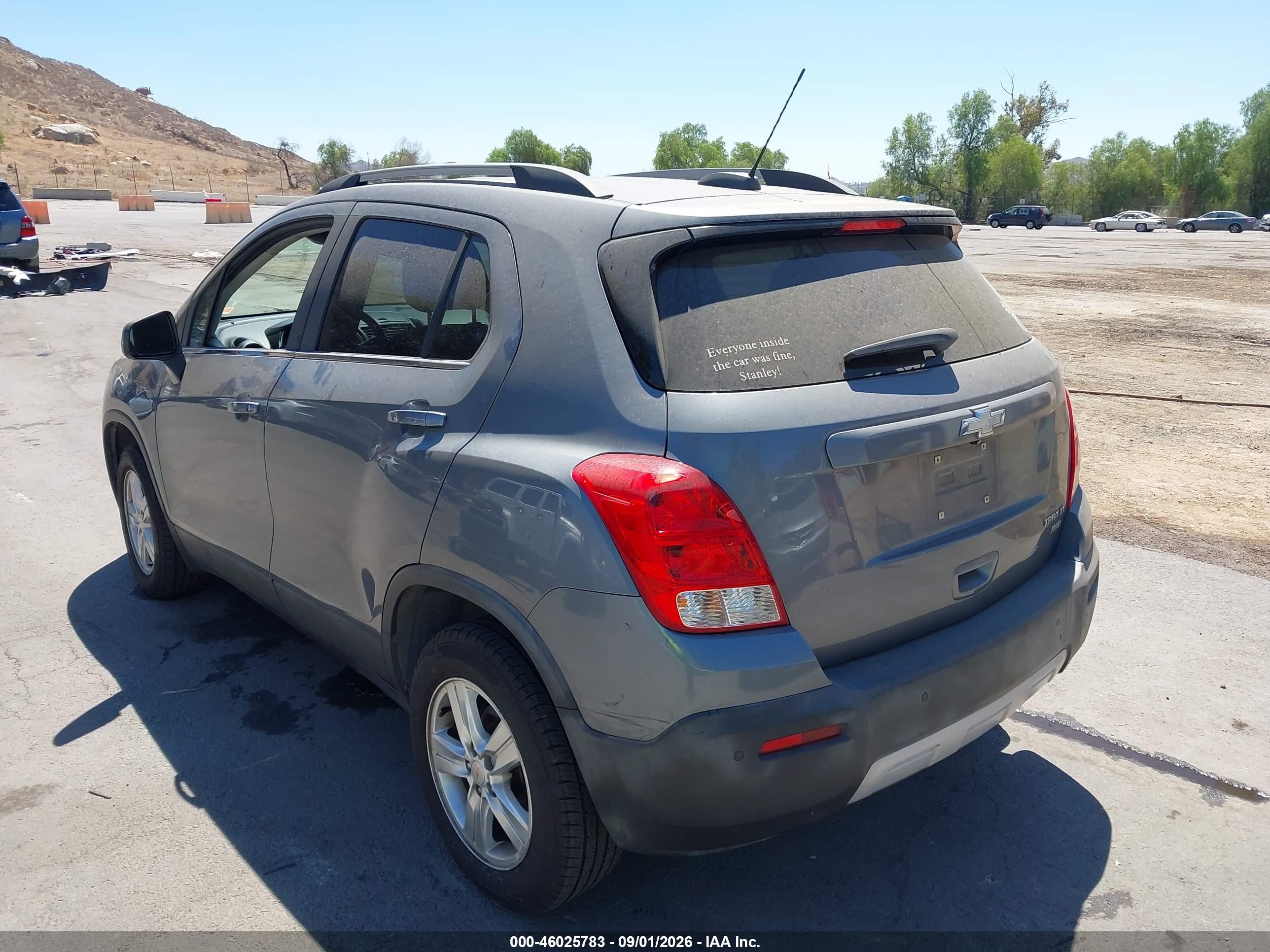 2015 Chevrolet Trax Lt Gray vin: KL7CJRSB8FB104789