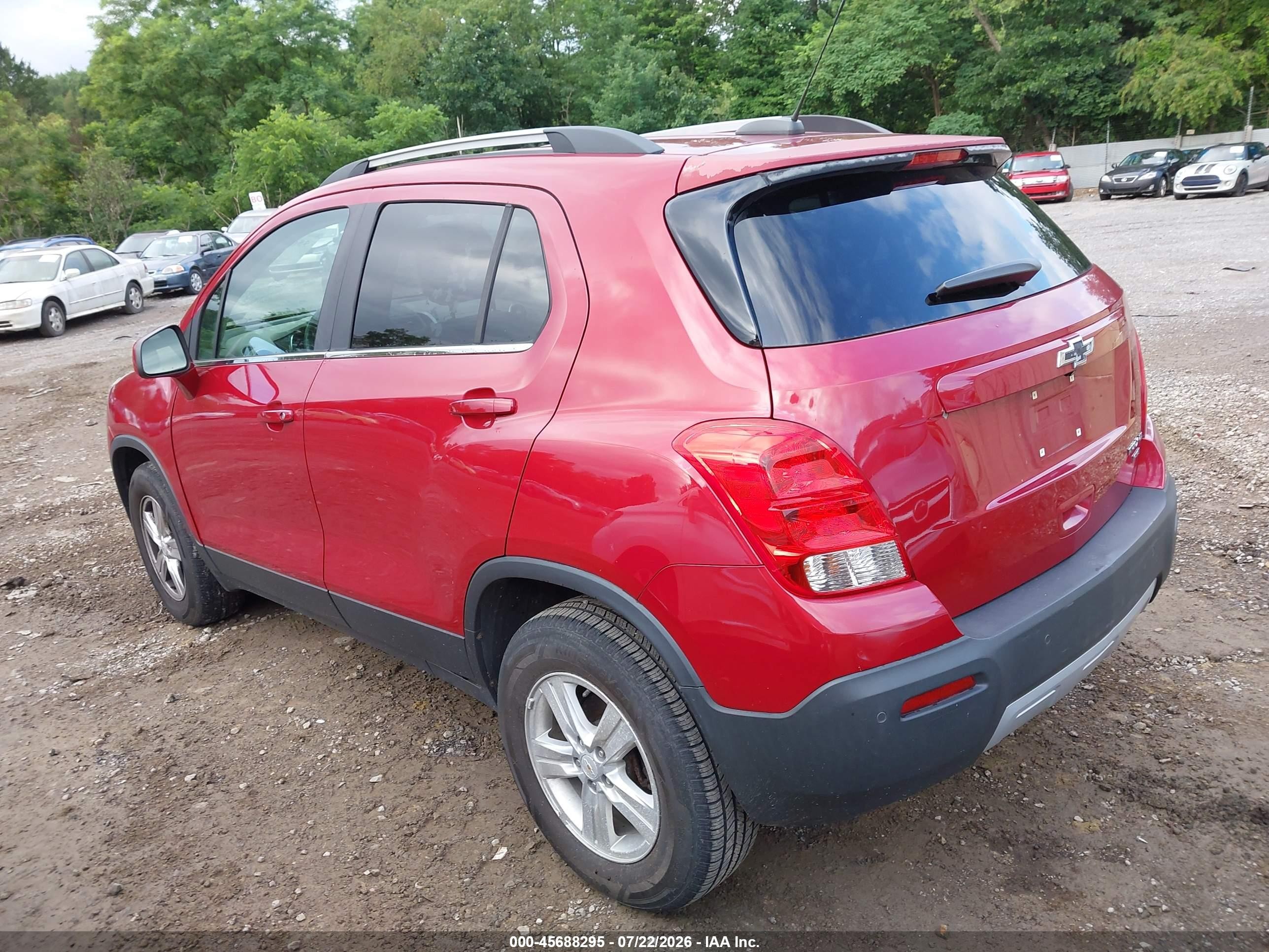 2015 Chevrolet Trax Lt Red vin: KL7CJRSB9FB107605