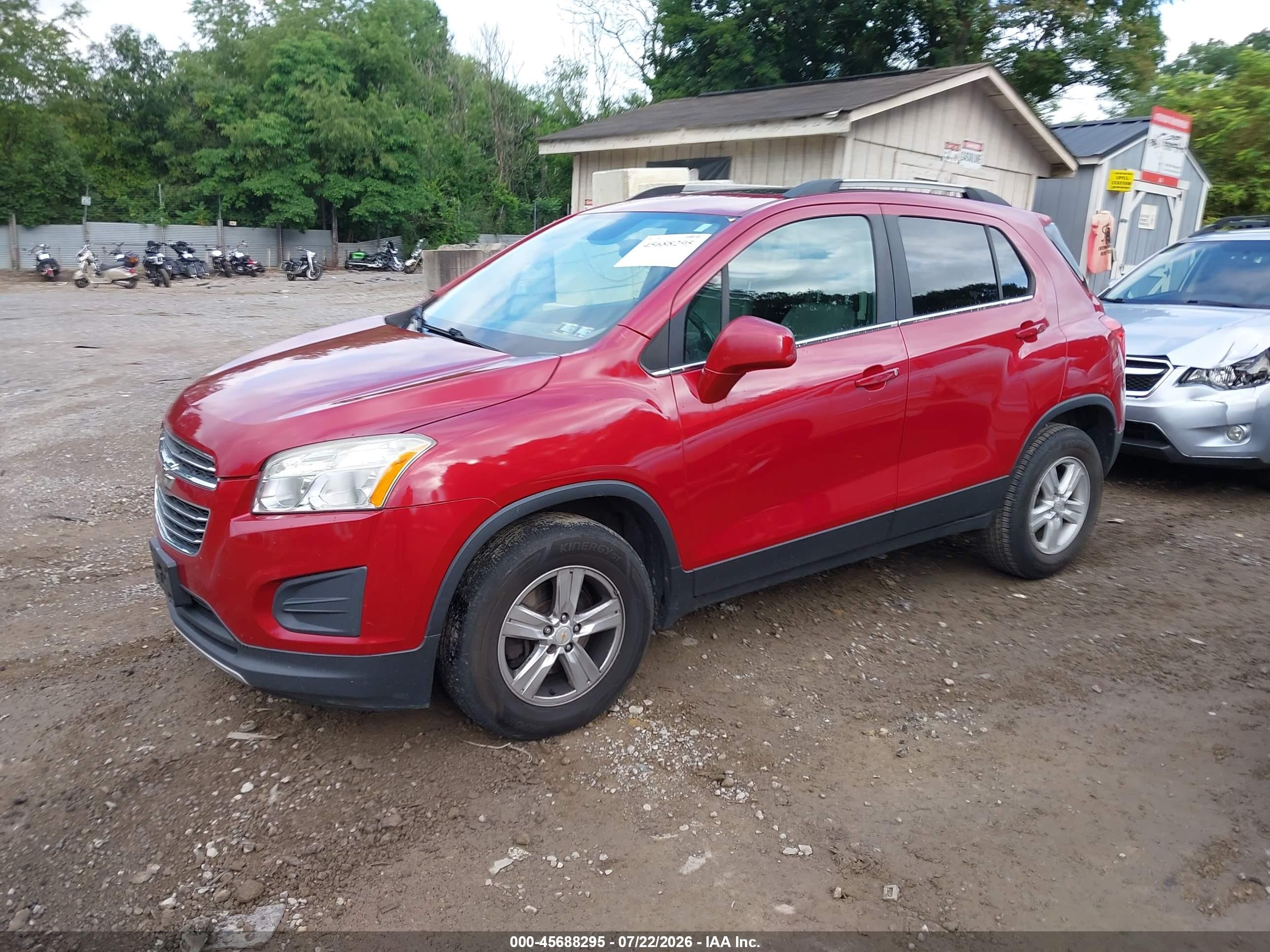 2015 Chevrolet Trax Lt Red vin: KL7CJRSB9FB107605