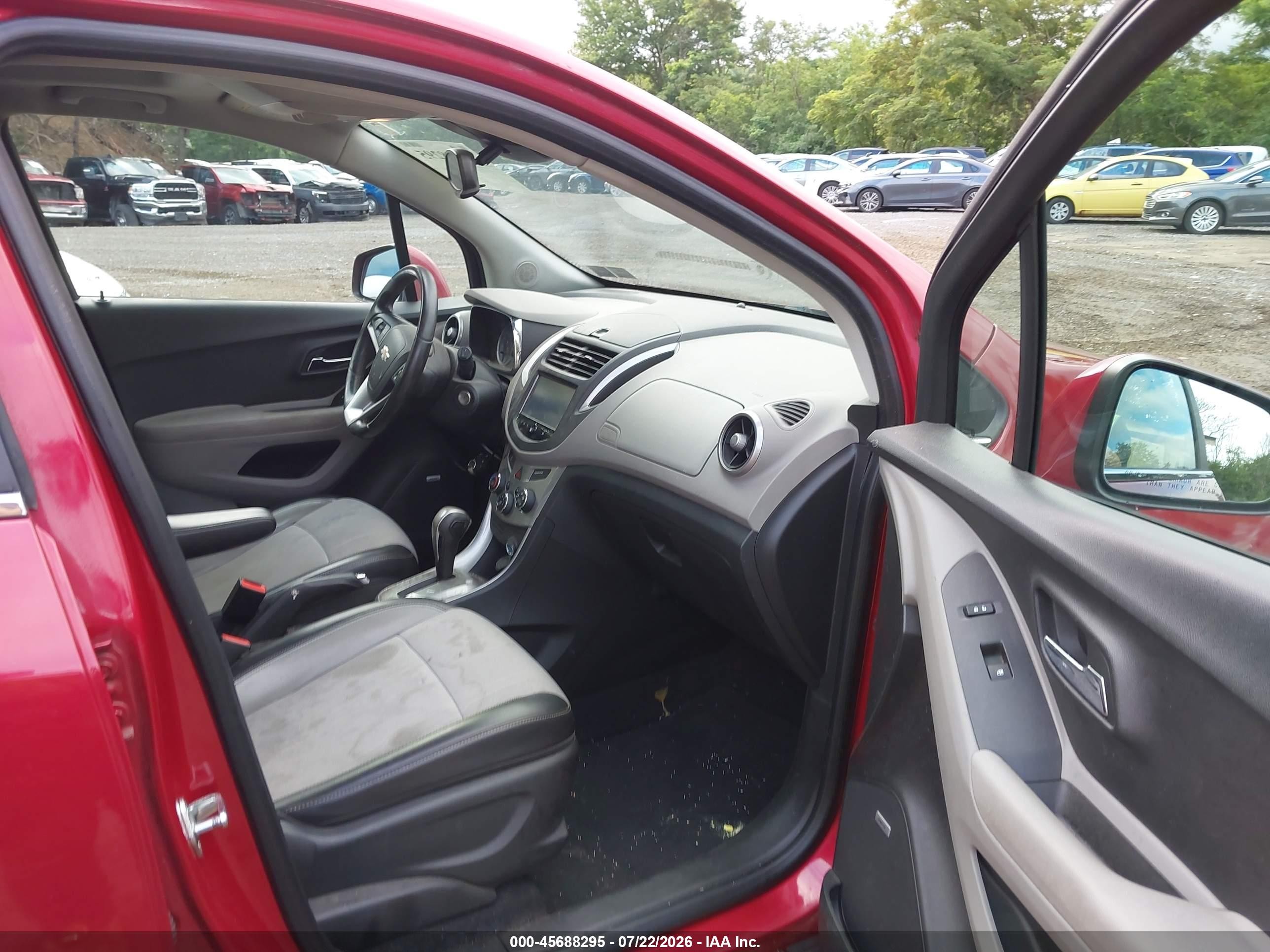 2015 Chevrolet Trax Lt Red vin: KL7CJRSB9FB107605