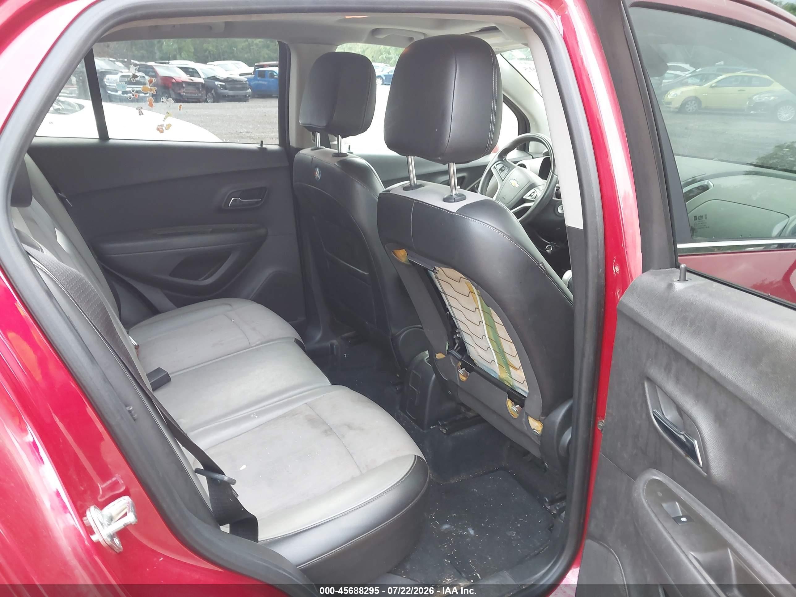 2015 Chevrolet Trax Lt Red vin: KL7CJRSB9FB107605