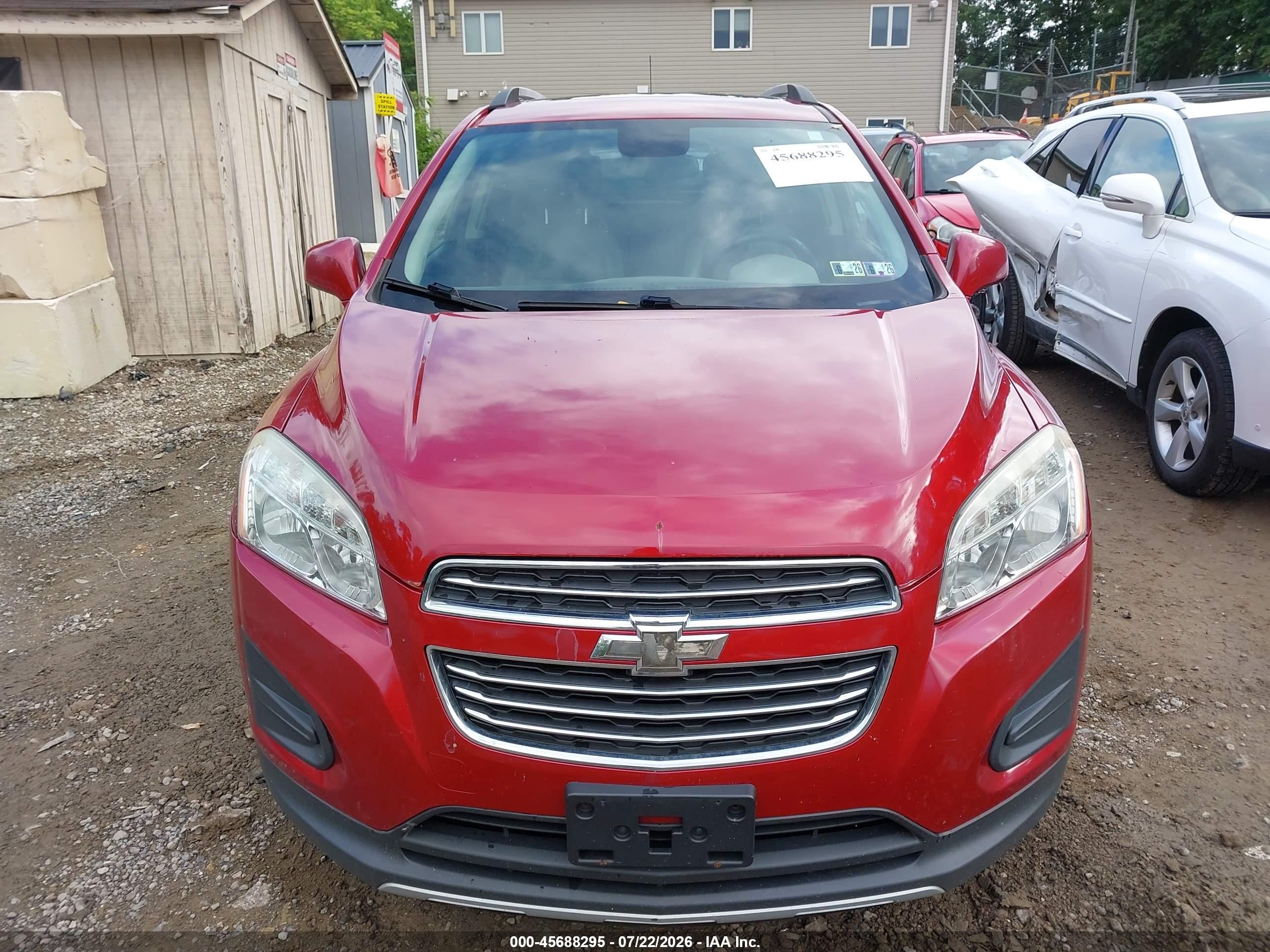 2015 Chevrolet Trax Lt Red vin: KL7CJRSB9FB107605