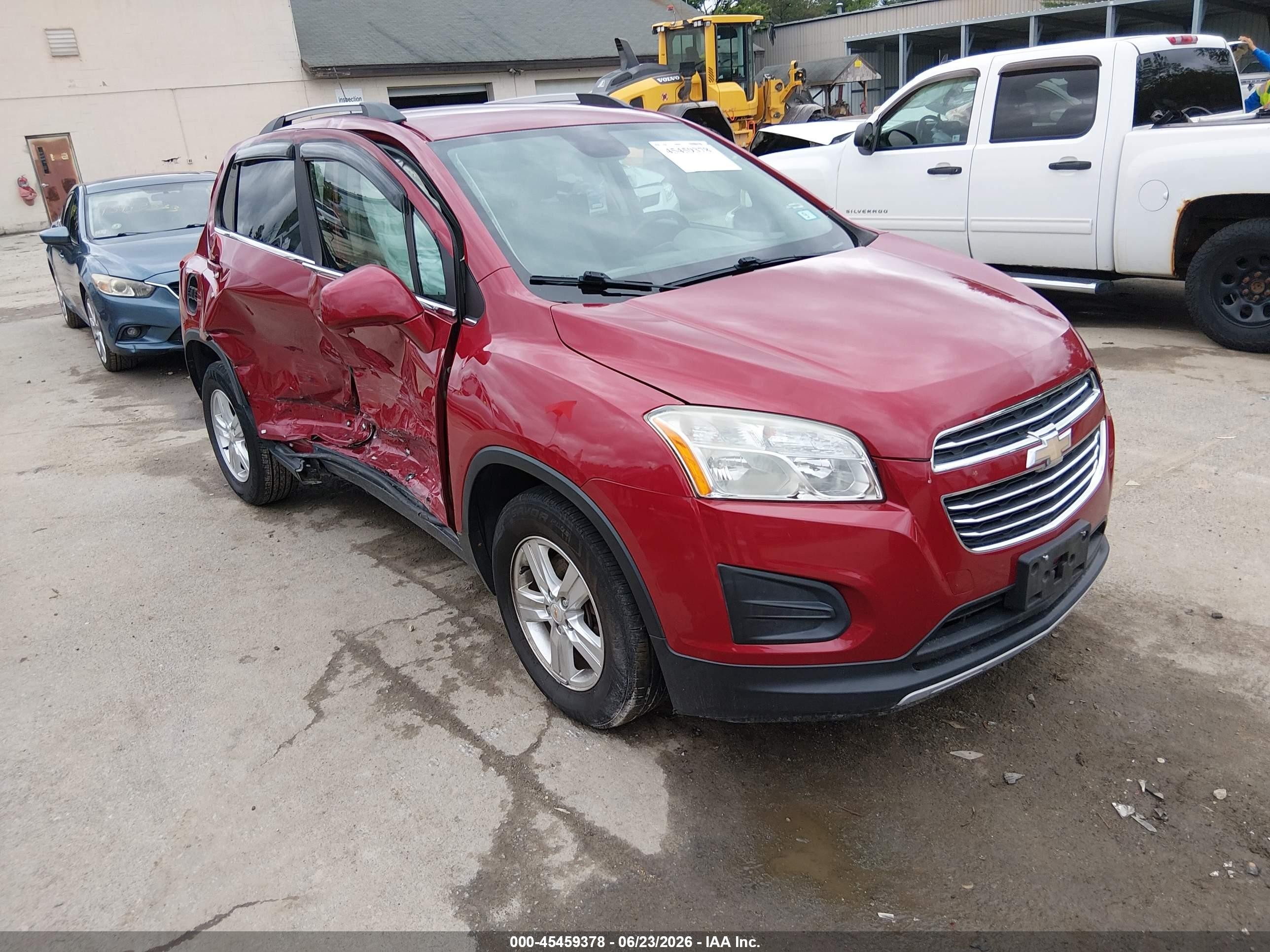 2015 Chevrolet Trax Lt Red vin: KL7CJRSB9FB228375