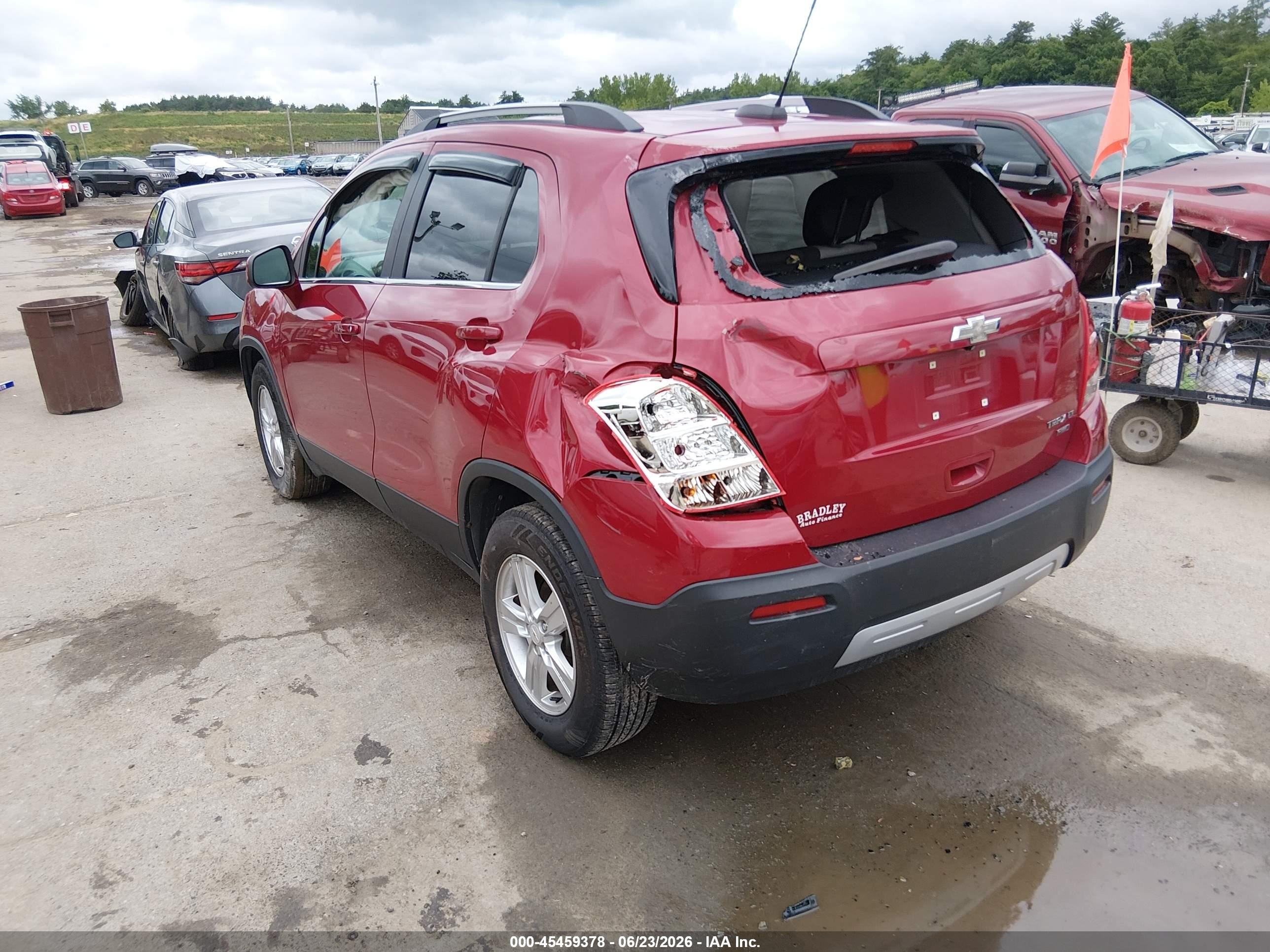 2015 Chevrolet Trax Lt Red vin: KL7CJRSB9FB228375