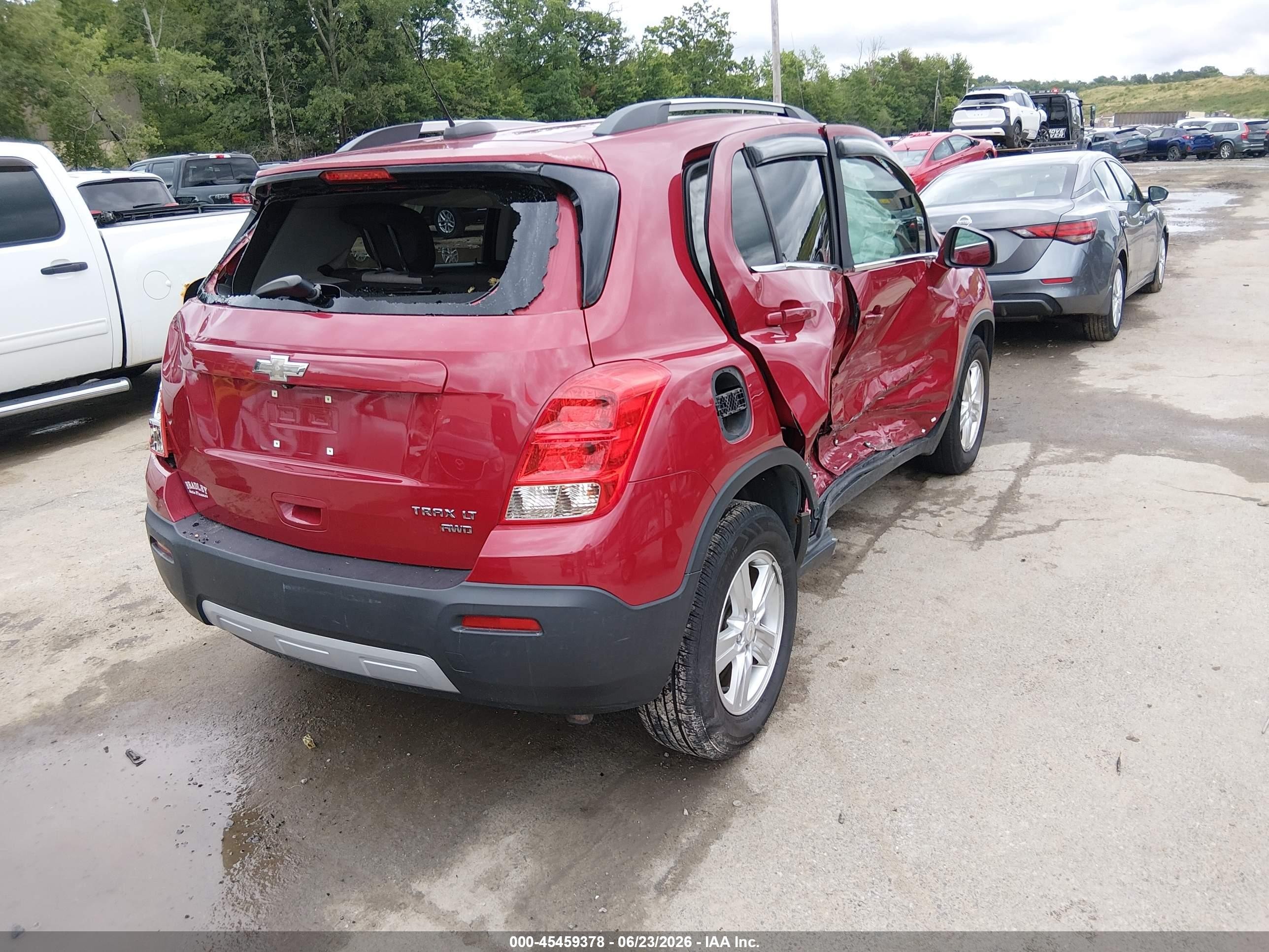 2015 Chevrolet Trax Lt Red vin: KL7CJRSB9FB228375