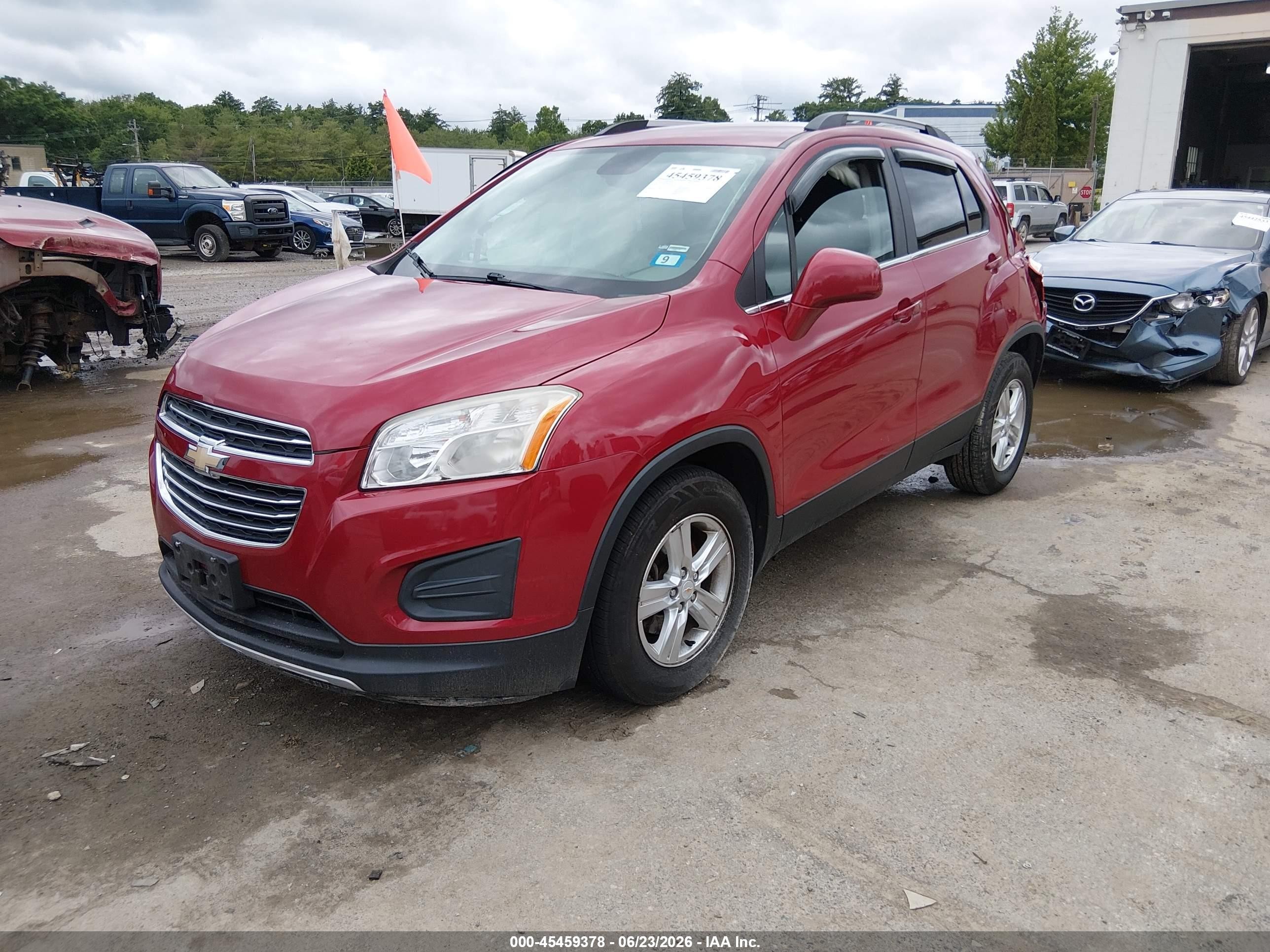2015 Chevrolet Trax Lt Red vin: KL7CJRSB9FB228375