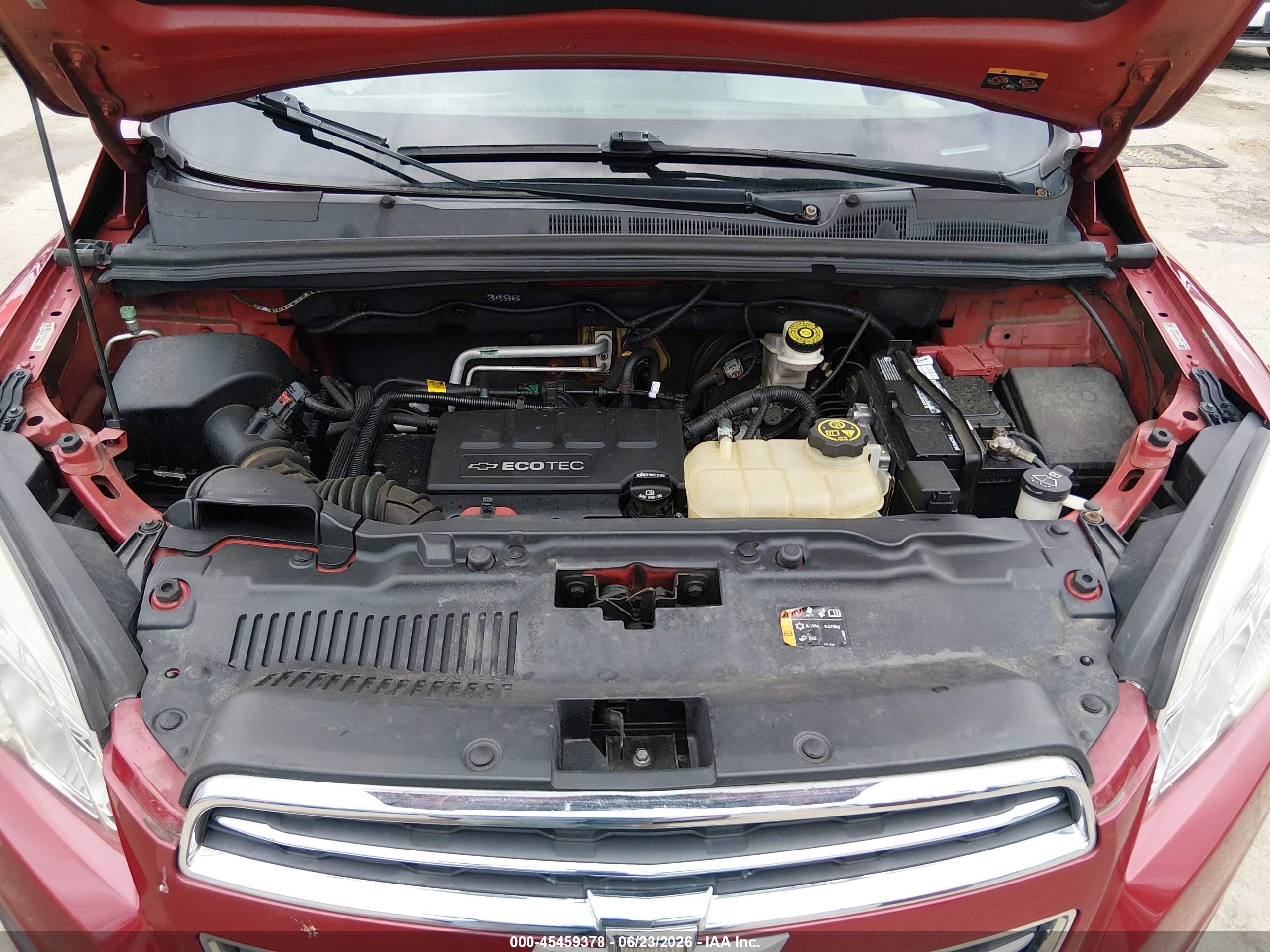 2015 Chevrolet Trax Lt Red vin: KL7CJRSB9FB228375