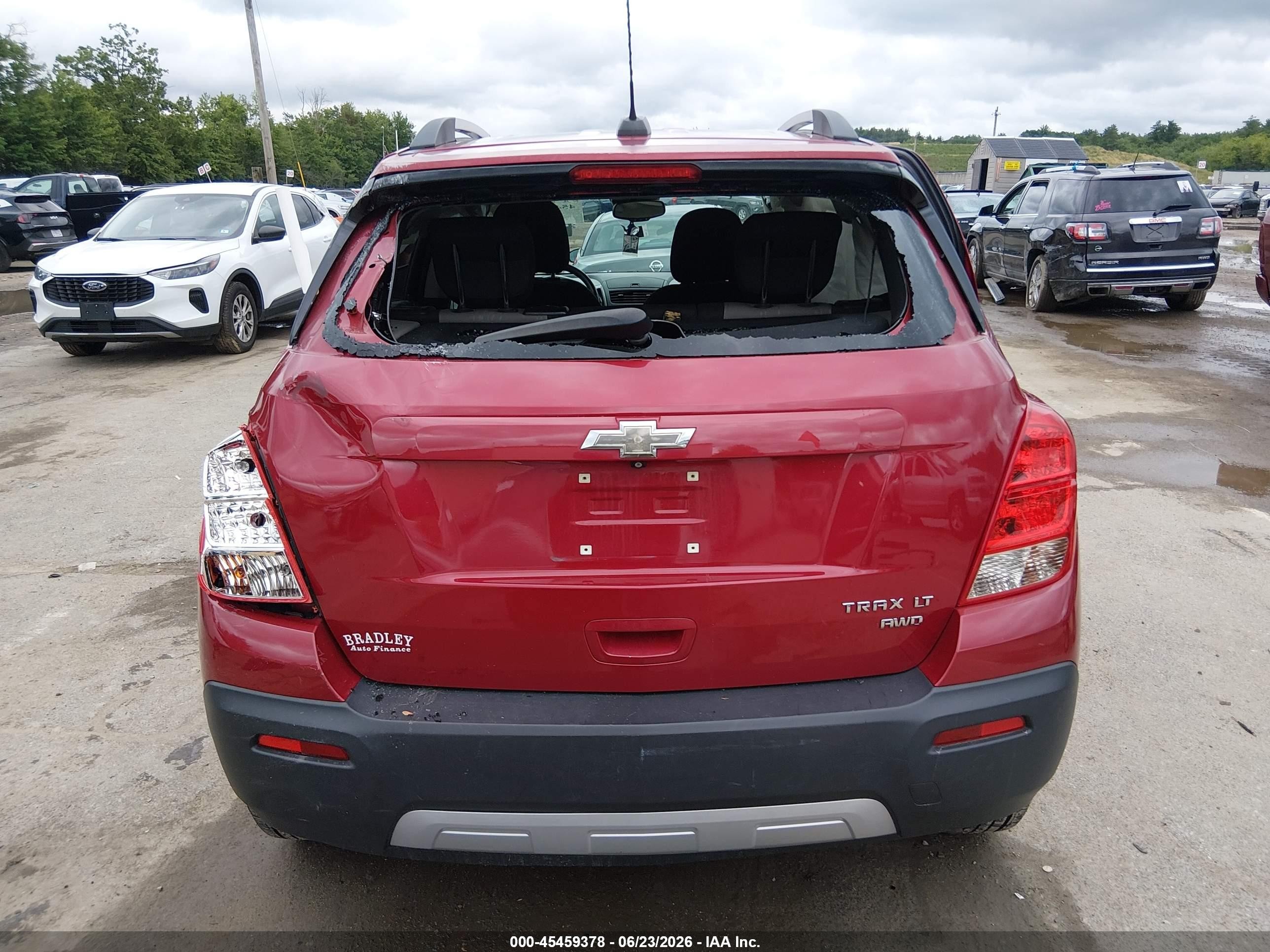 2015 Chevrolet Trax Lt Red vin: KL7CJRSB9FB228375