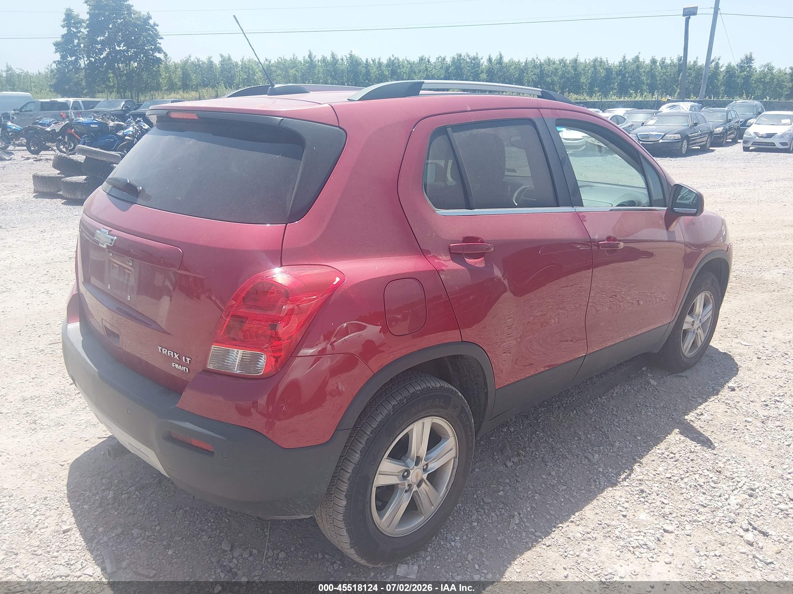 2015 Chevrolet Trax Lt Red vin: KL7CJRSB9FB239151