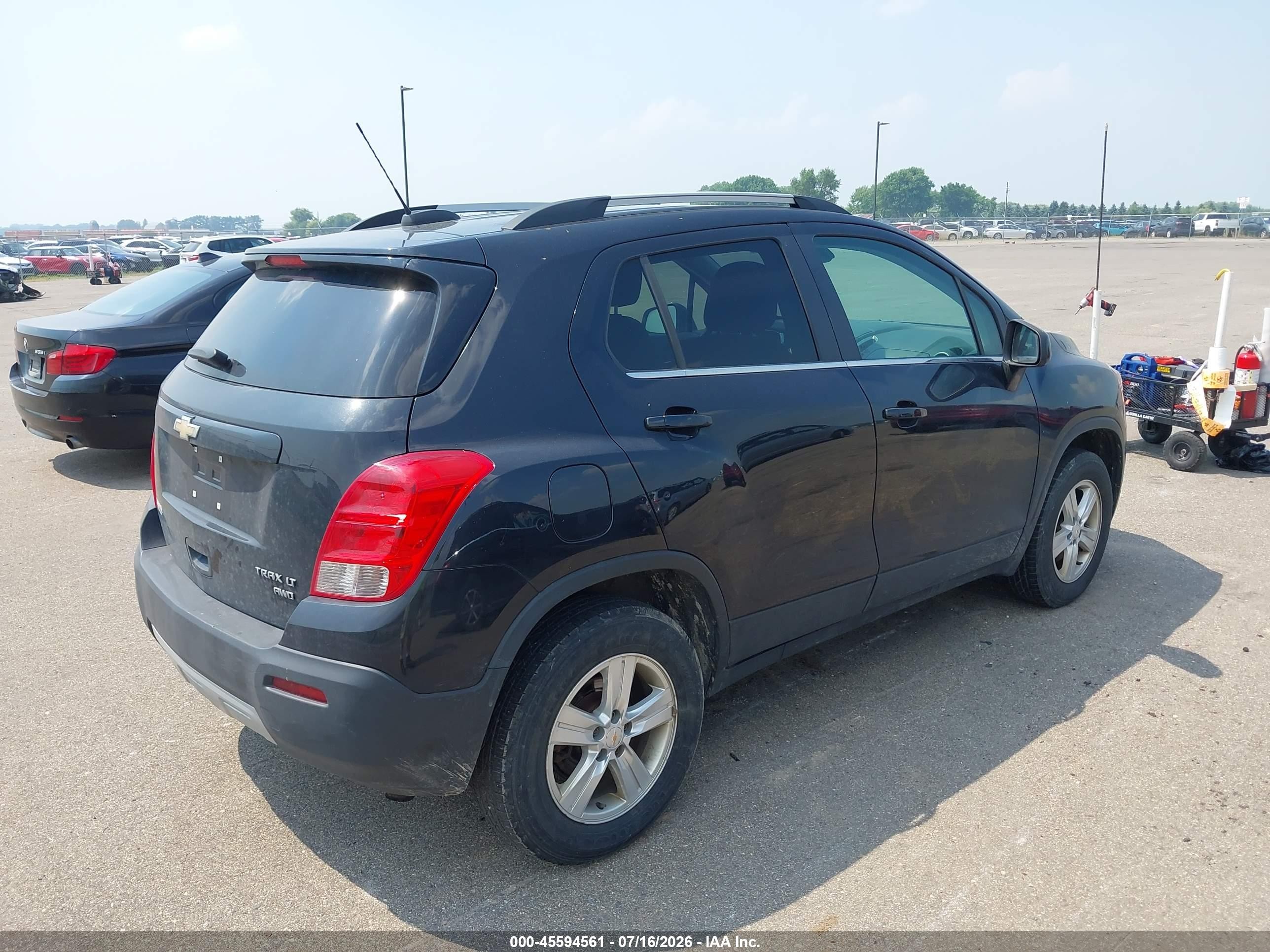 2015 Chevrolet Trax Lt Black vin: KL7CJRSBXFB094962