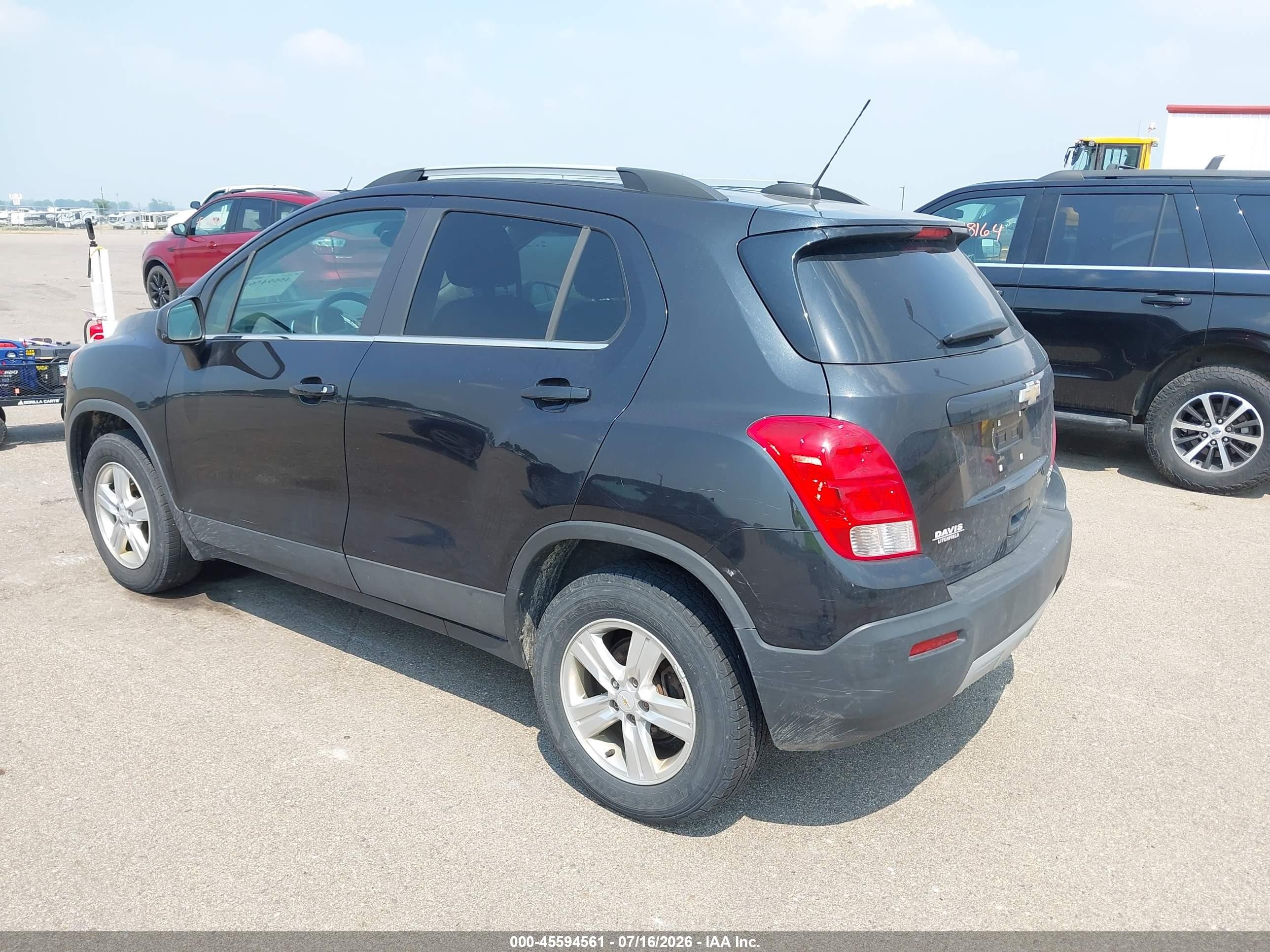 2015 Chevrolet Trax Lt Black vin: KL7CJRSBXFB094962