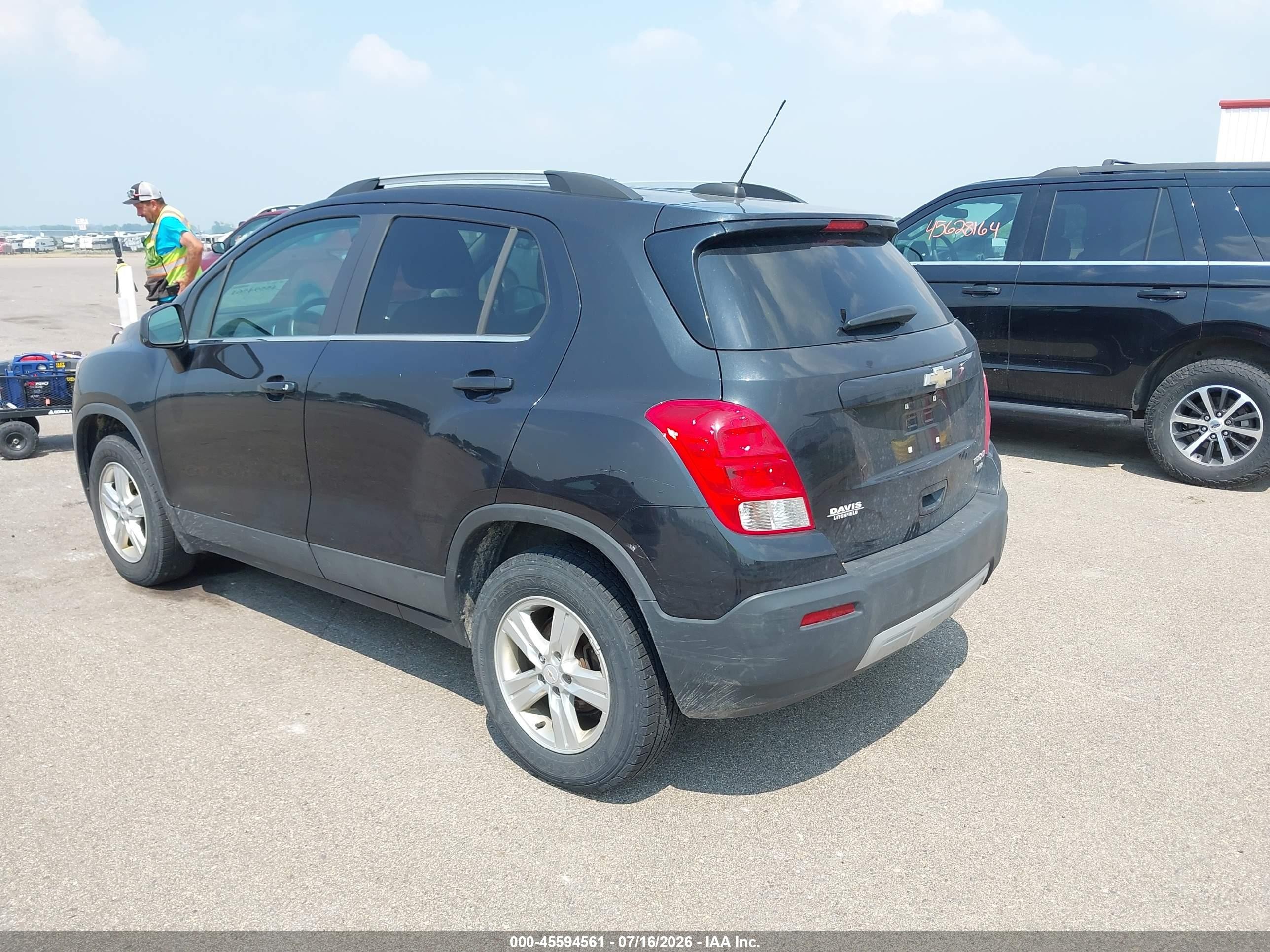 2015 Chevrolet Trax Lt Black vin: KL7CJRSBXFB094962