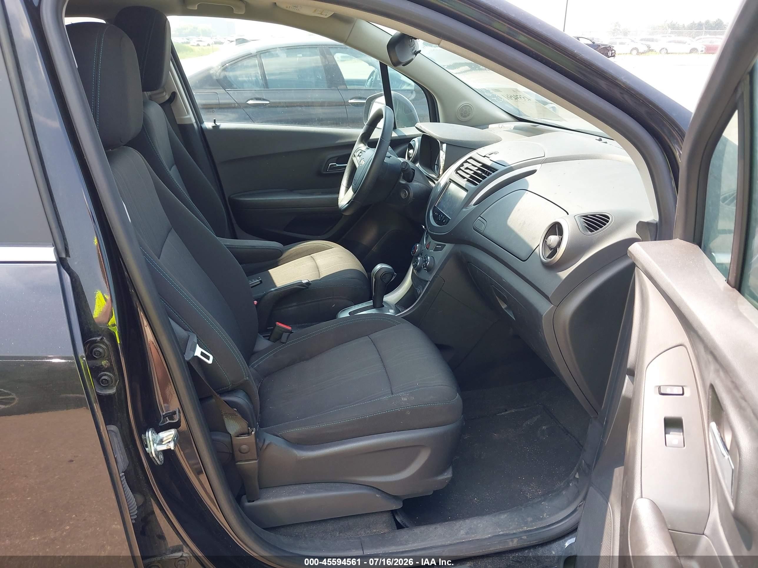 2015 Chevrolet Trax Lt Black vin: KL7CJRSBXFB094962