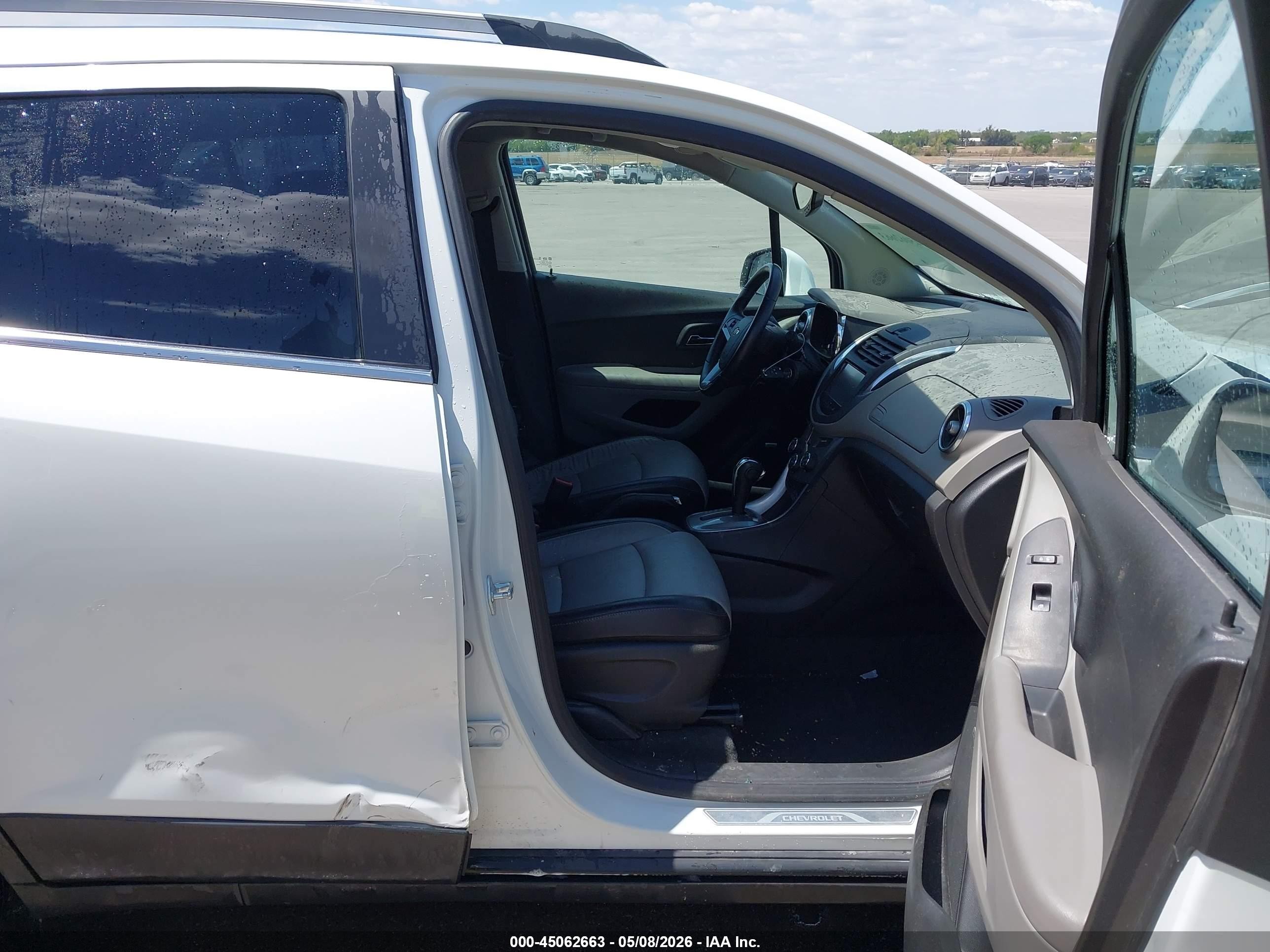 2015 Chevrolet Trax Ltz White vin: KL7CJTSB5FB251472