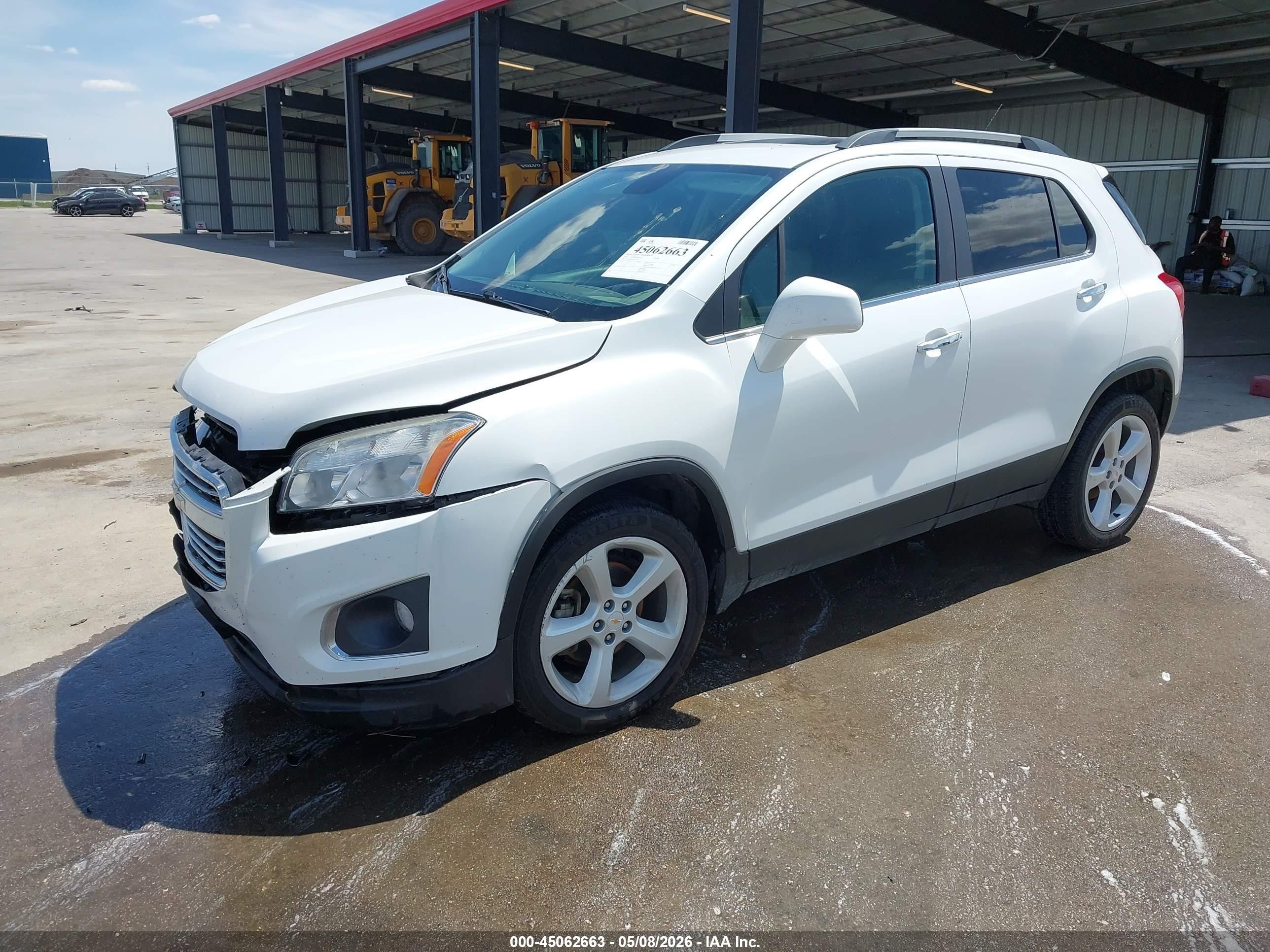 2015 Chevrolet Trax Ltz White vin: KL7CJTSB5FB251472