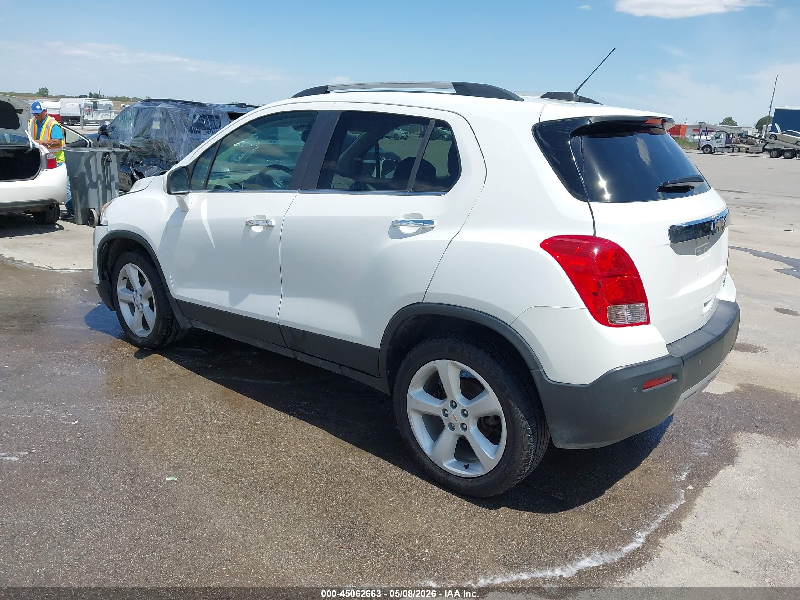2015 Chevrolet Trax Ltz White vin: KL7CJTSB5FB251472