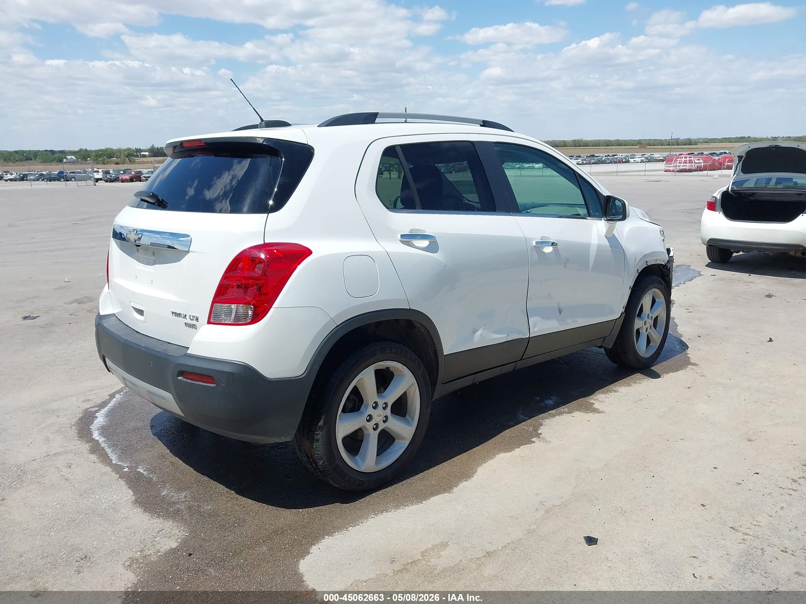 2015 Chevrolet Trax Ltz White vin: KL7CJTSB5FB251472