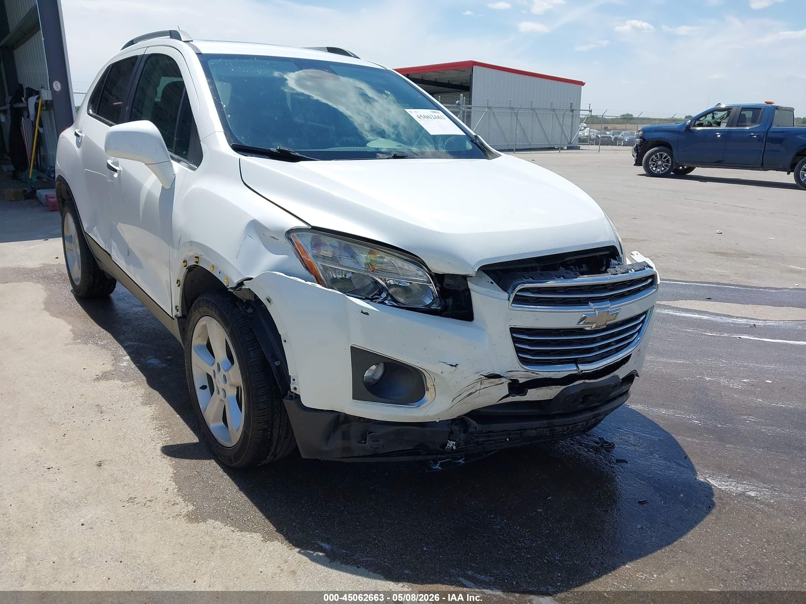 2015 Chevrolet Trax Ltz White vin: KL7CJTSB5FB251472