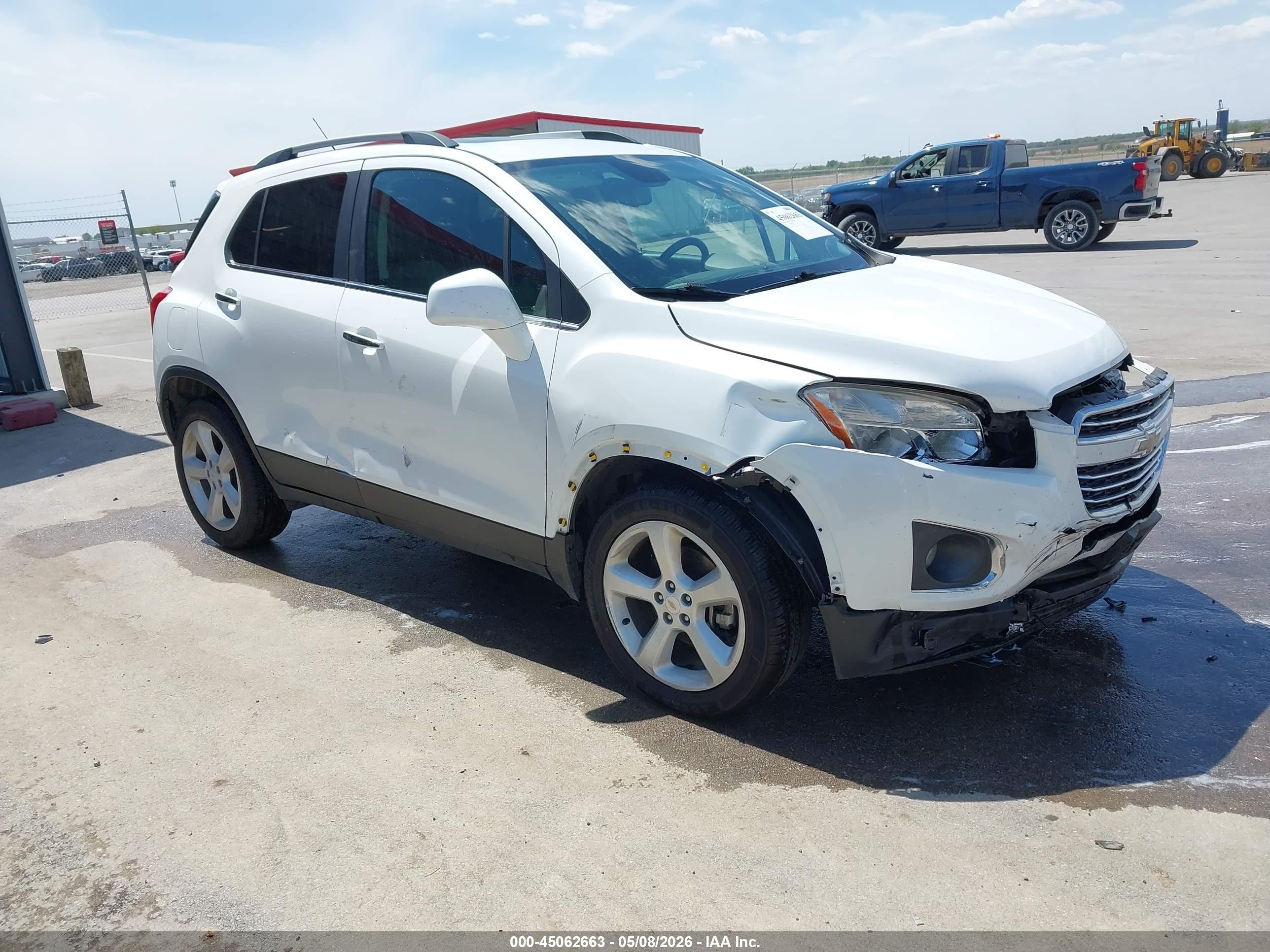 2015 Chevrolet Trax Ltz White vin: KL7CJTSB5FB251472
