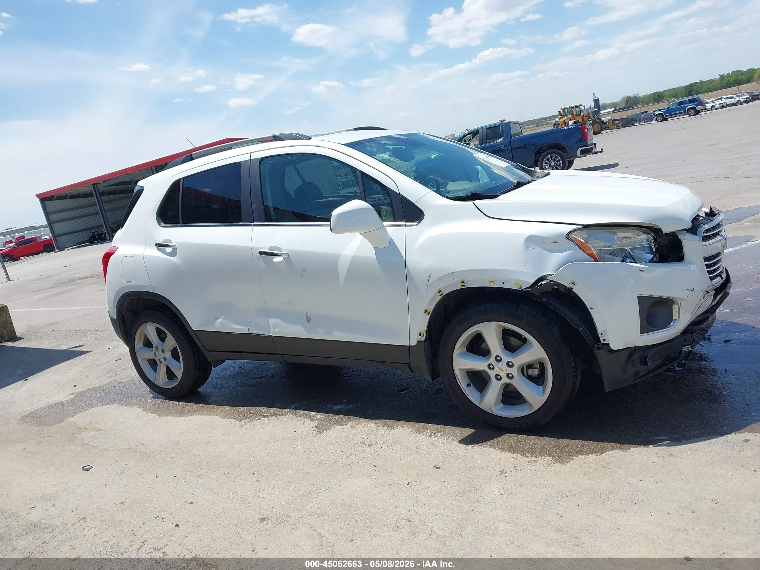 2015 Chevrolet Trax Ltz White vin: KL7CJTSB5FB251472