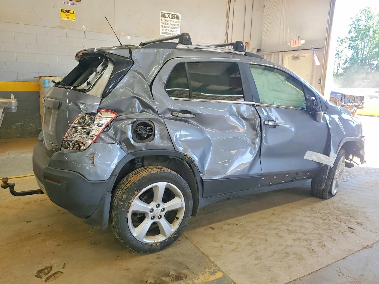 2015 Chevrolet Trax Ltz Gray vin: KL7CJTSB8FB088347